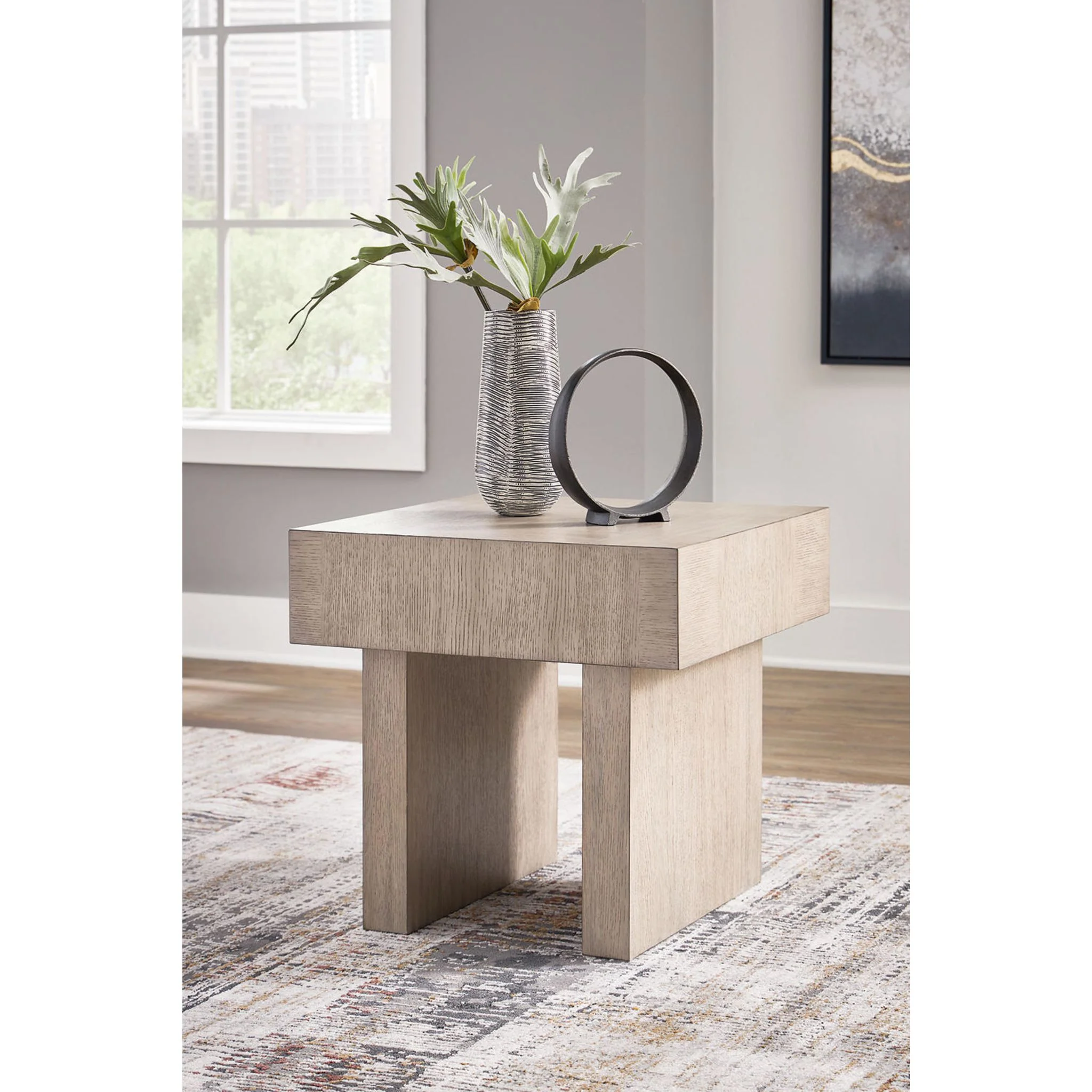 Jorlaina End Table - Light Grayish Brown - Image 7