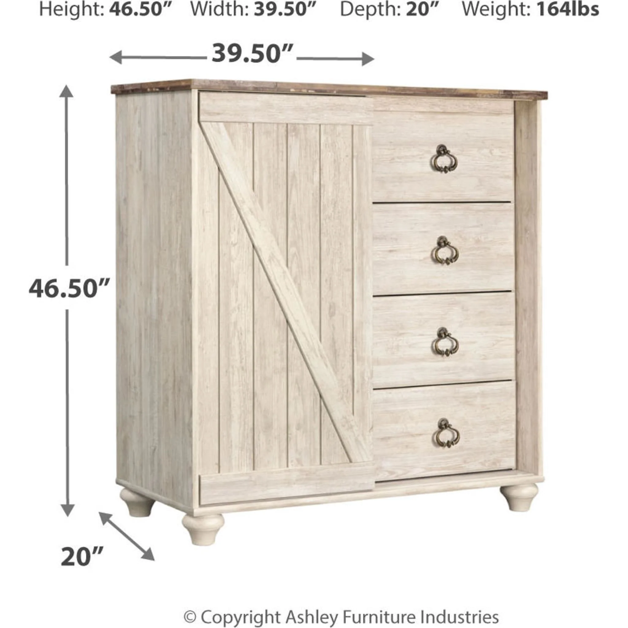 Willowton Chest - Whitewash - Image 8