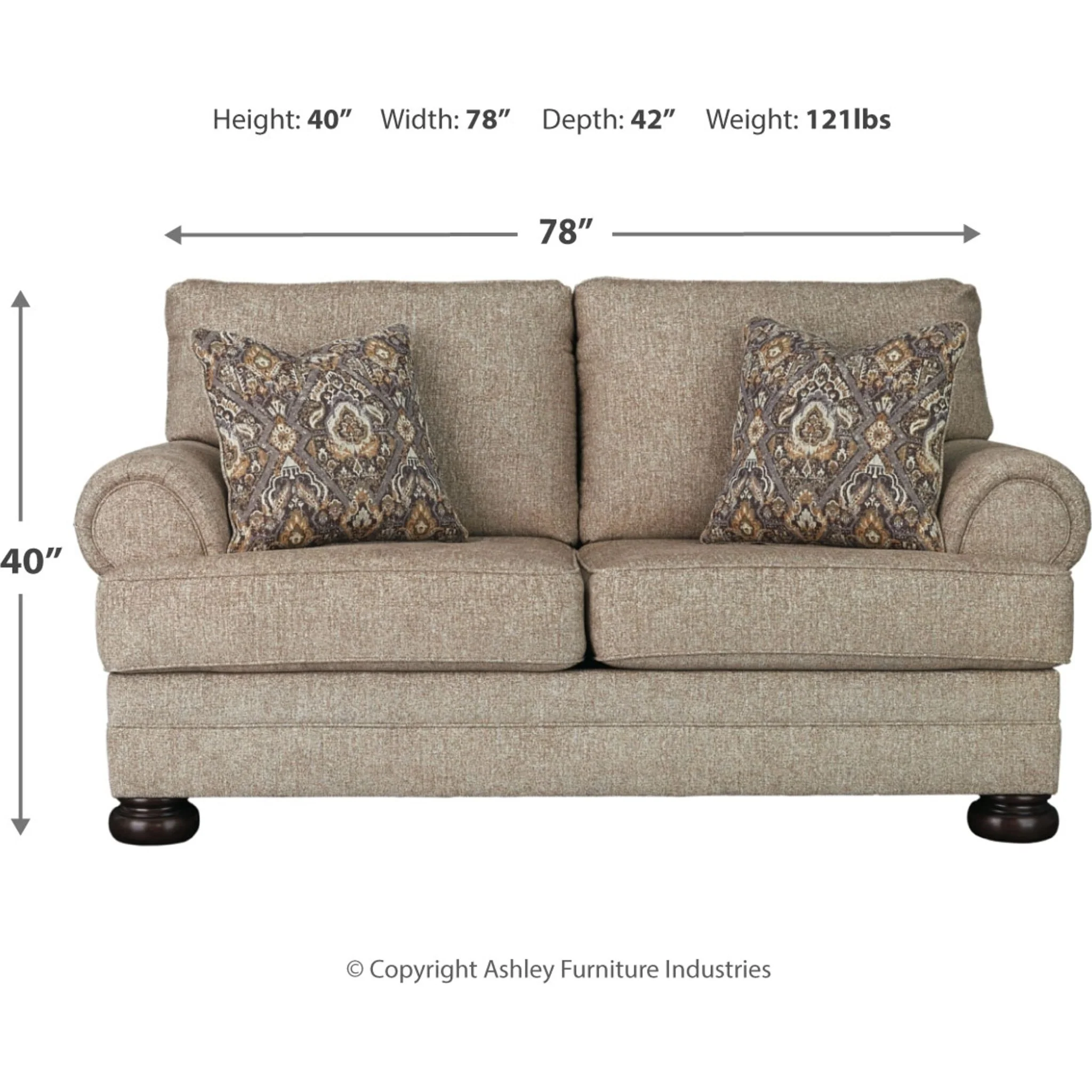 Kananwood Loveseat - Oatmeal - Image 4