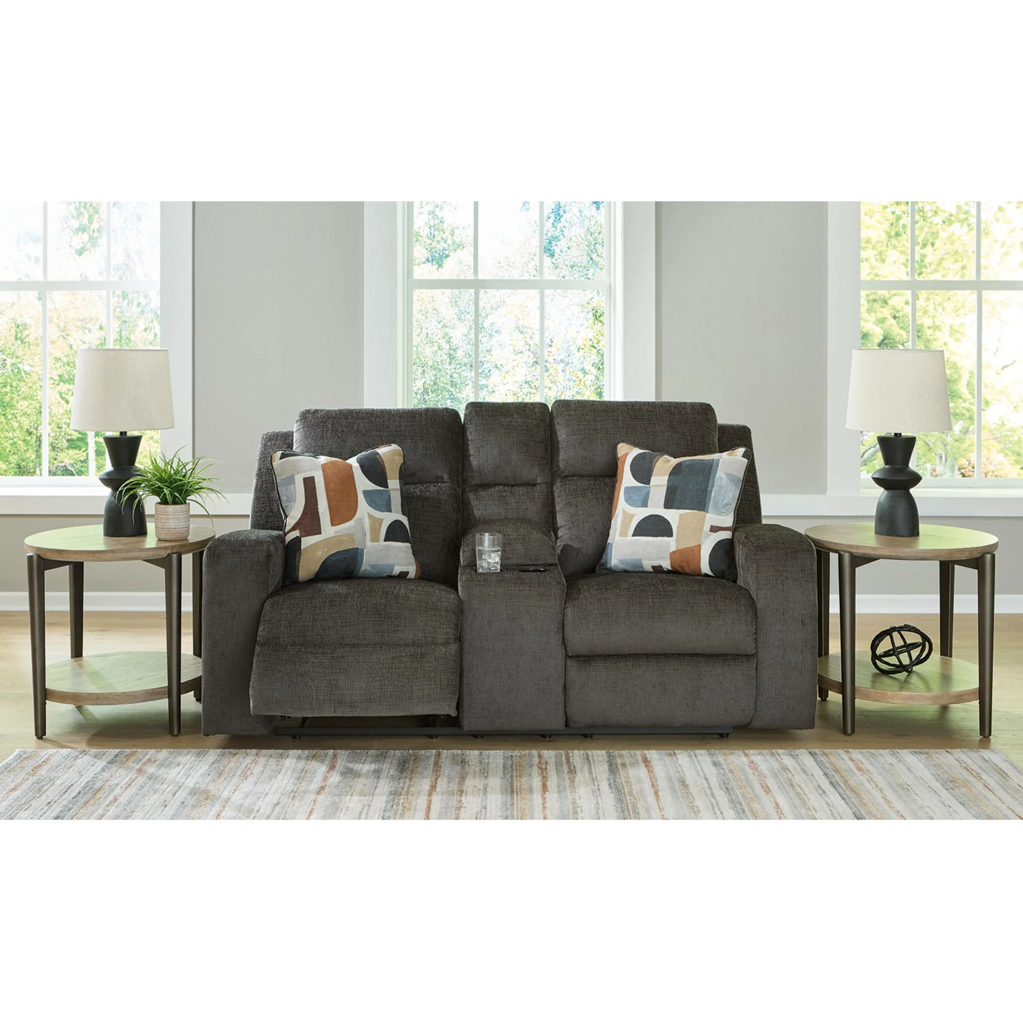 Kanlow Reclining Loveseat with Console - Dusk - Image 2