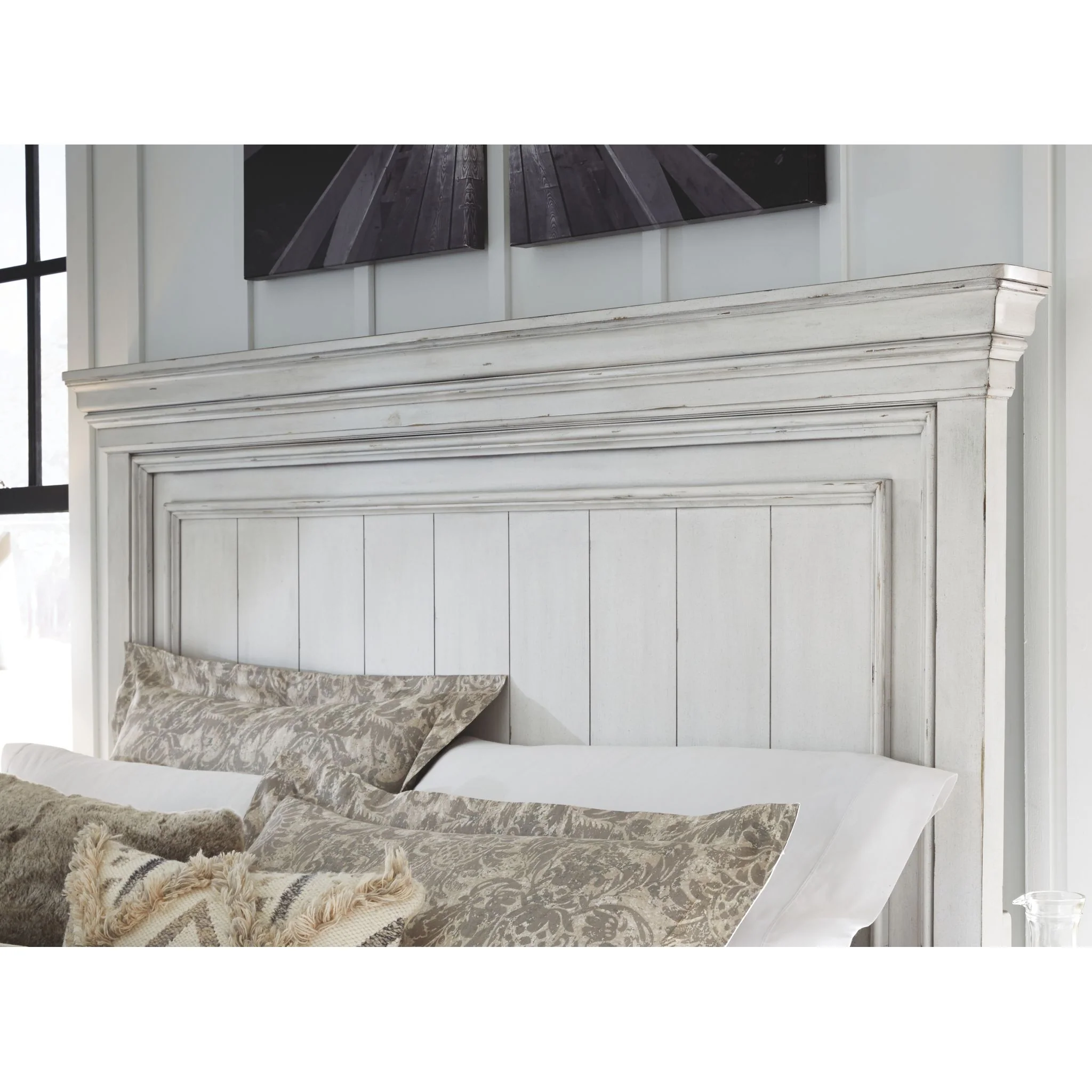 Kanwyn Panel Bed - Whitewash - Image 37