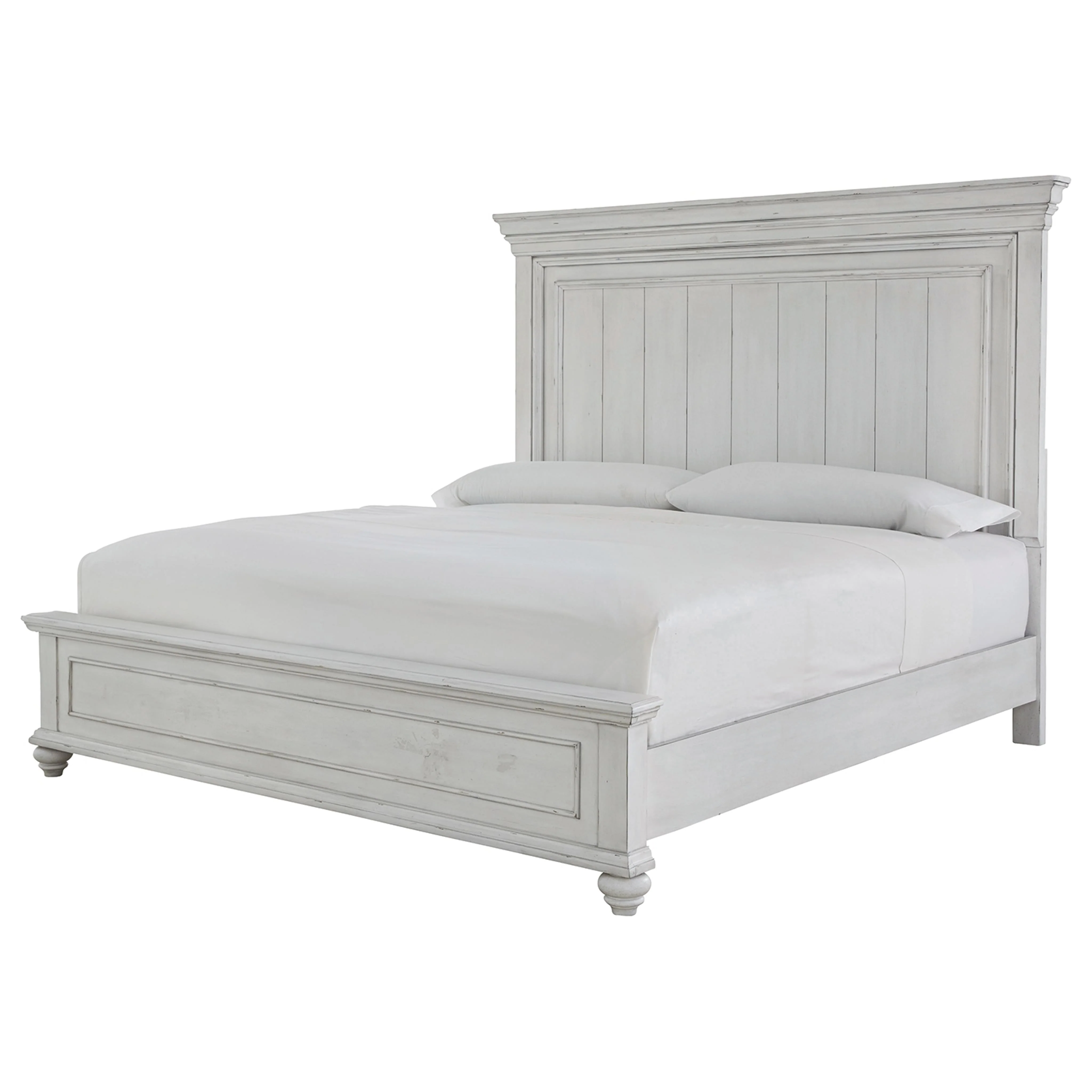 Kanwyn Panel Bed - Whitewash - Image 57