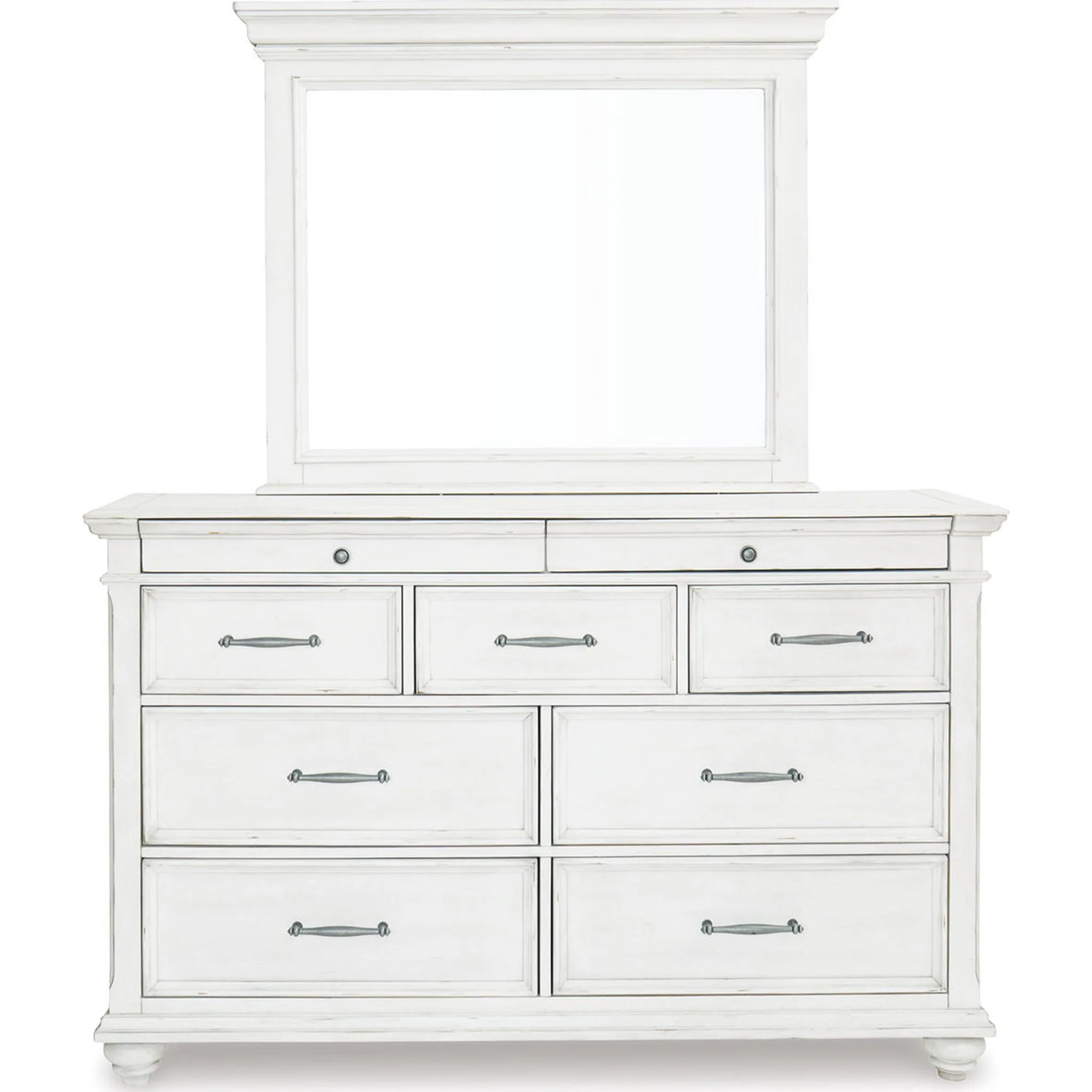 Kanwyn Dresser and Mirror - Whitewash - Image 15