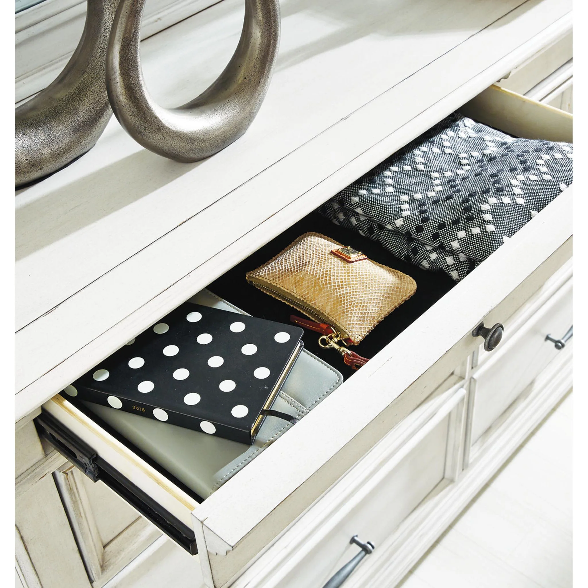 Kanwyn Dresser and Mirror - Whitewash - Image 20