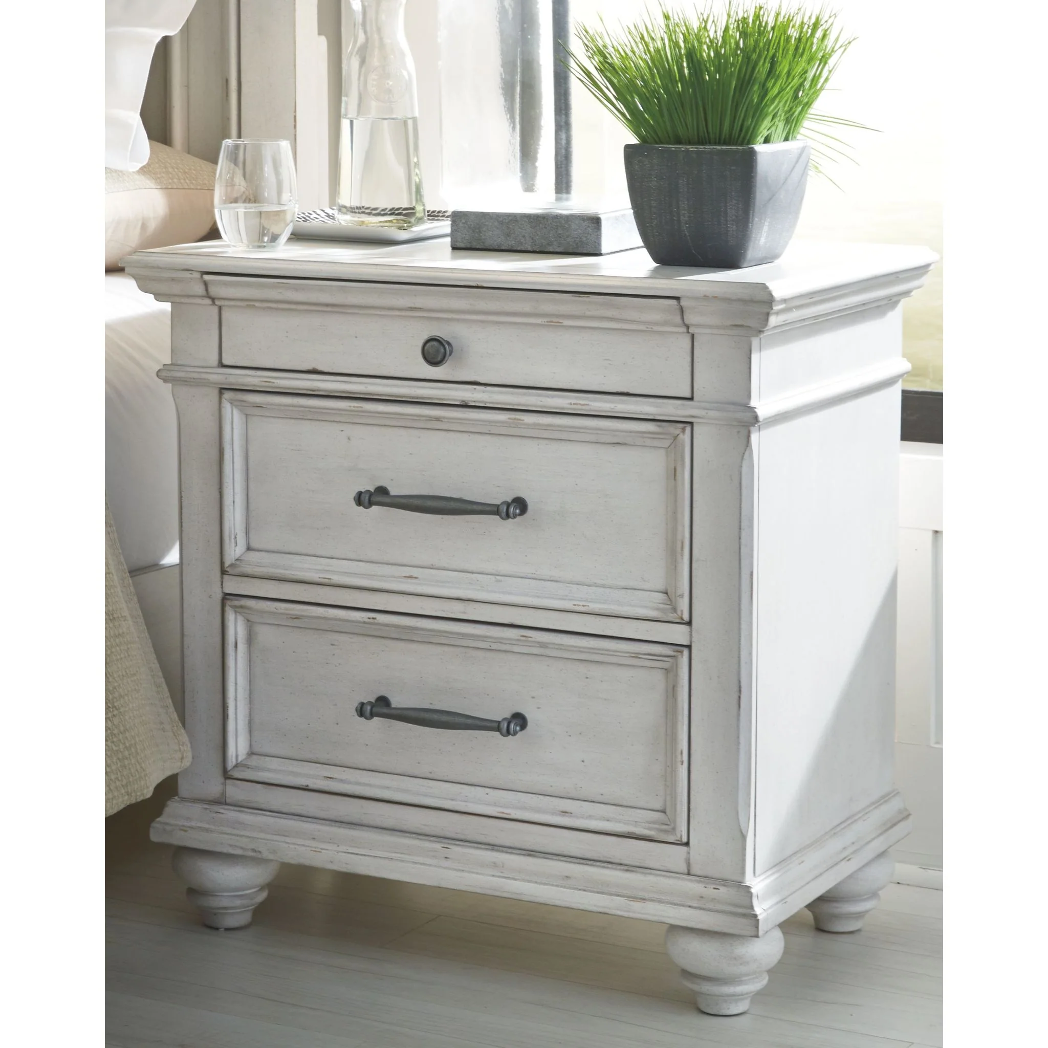 Kanwyn Nightstand - Whitewash - Image 2