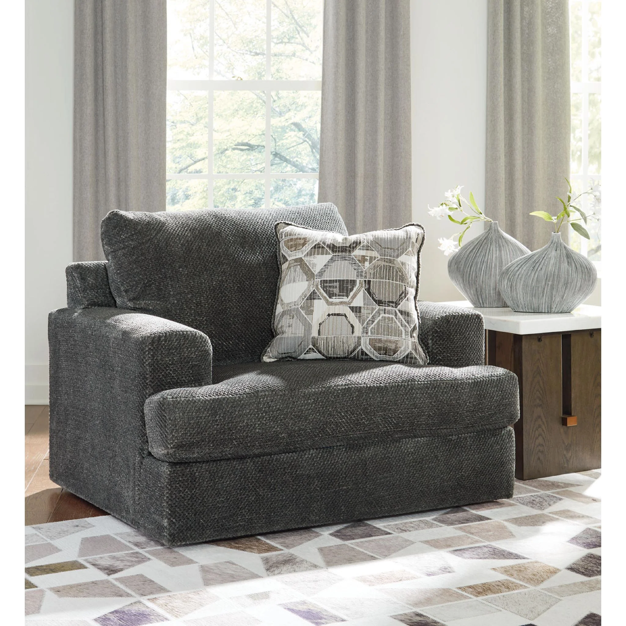 Karinne Chair and a Half - Smoke - Image 5