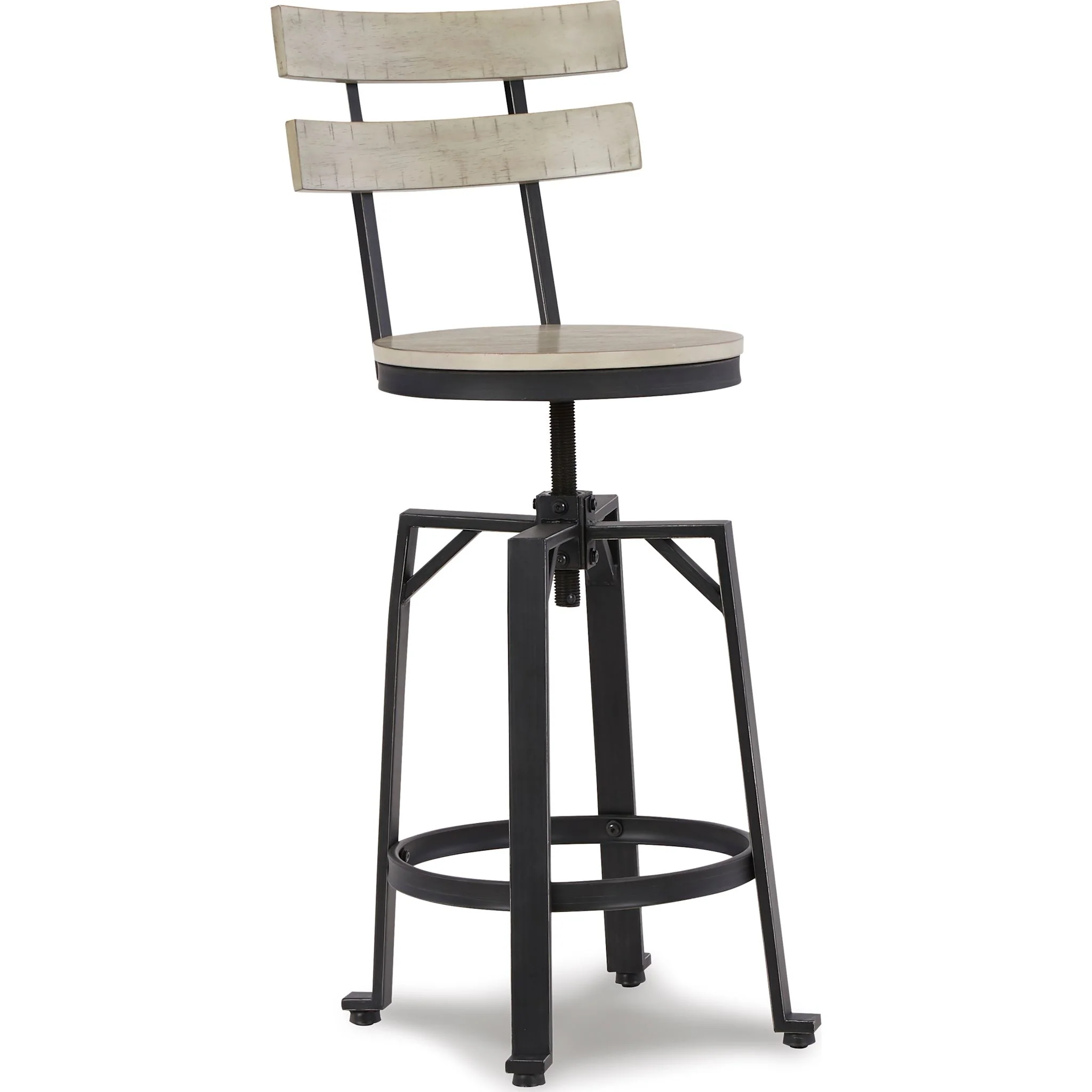 Karisslyn Adjustable Height Stool - Whitewash/Black - (D336-124)
