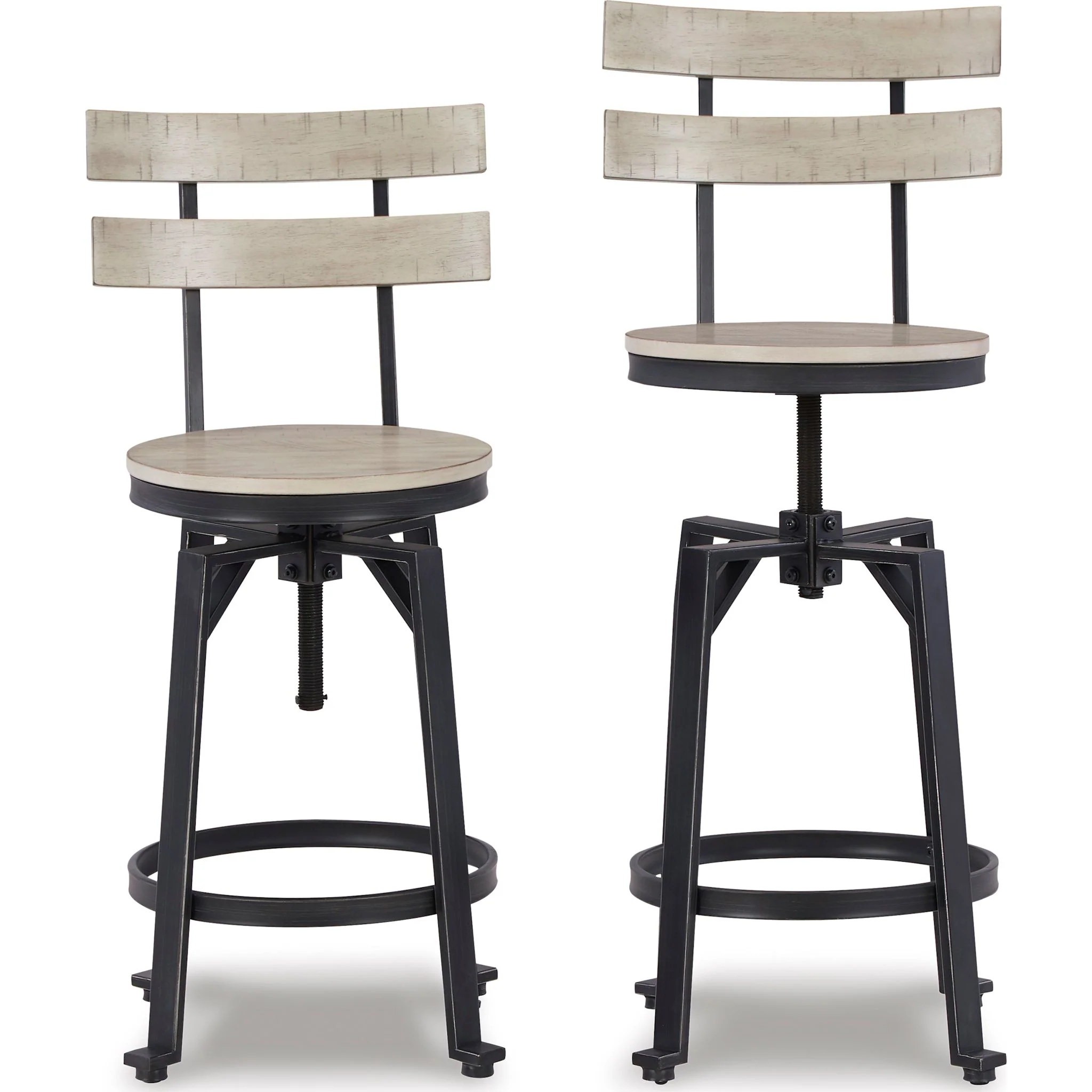Karisslyn Adjustable Height Stool - Whitewash/Black - (D336-124) - Image 6