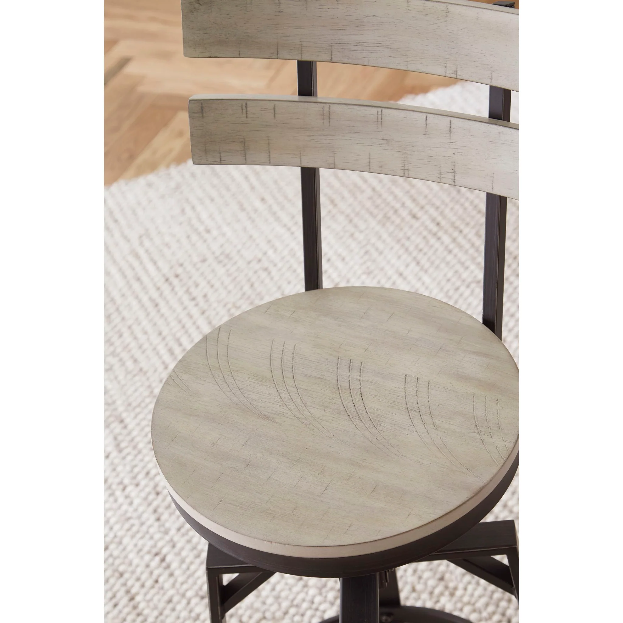 Karisslyn Adjustable Height Stool - Whitewash/Black - (D336-124) - Image 7