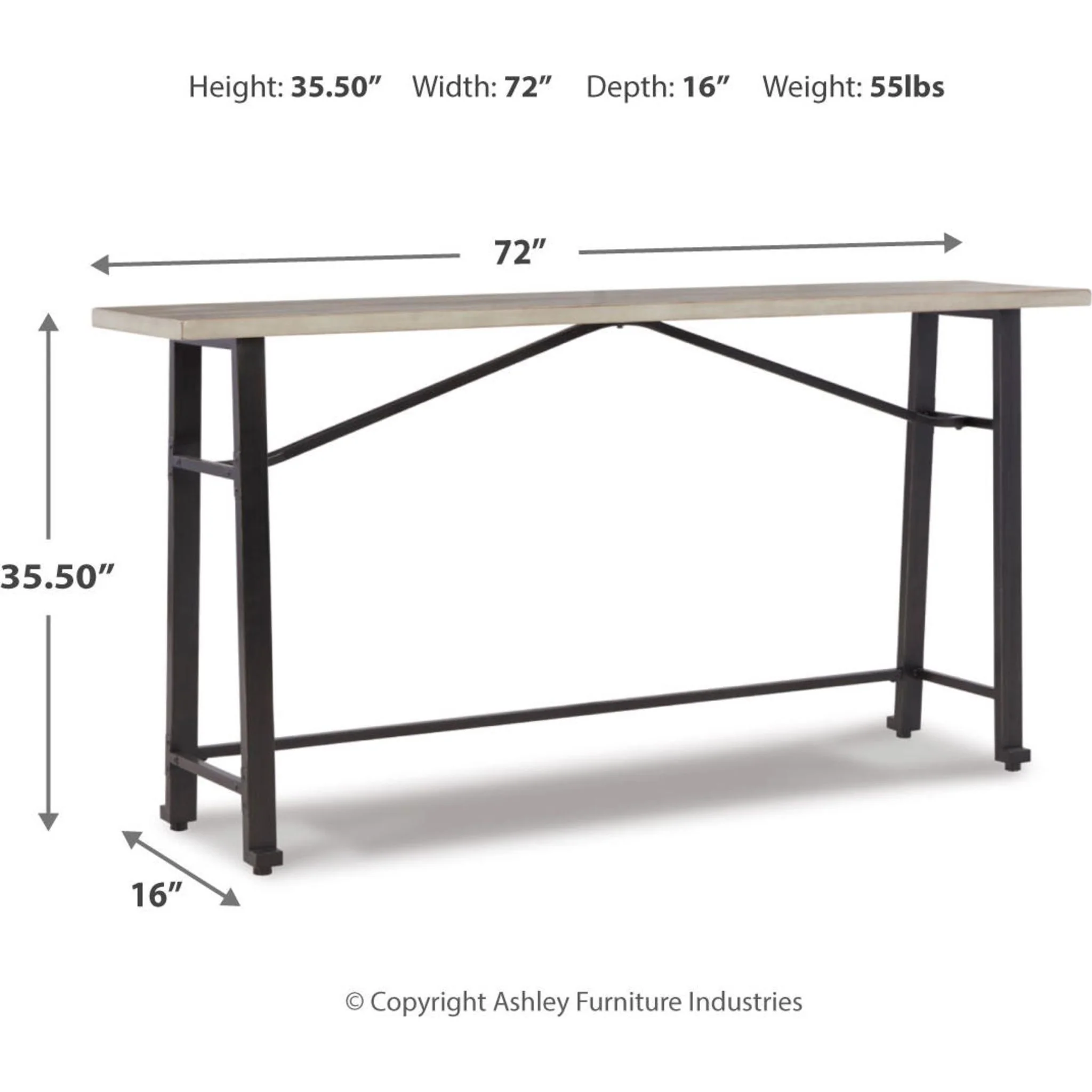 Karisslyn Counter Height Table - Whitewash/Black - (D336-52) - Image 3