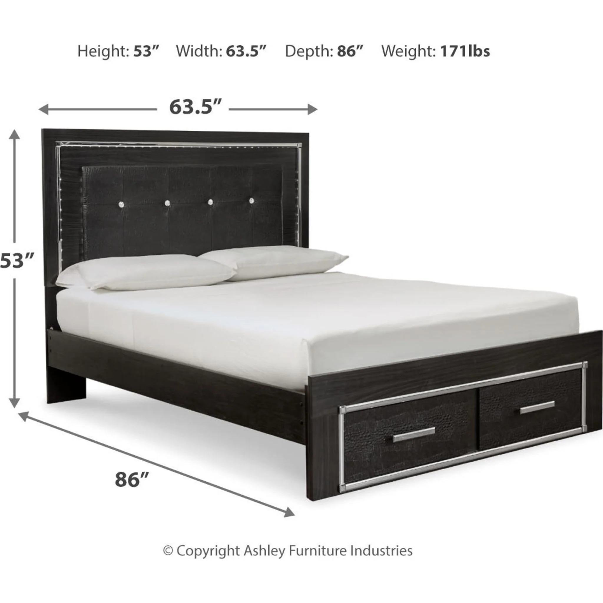 Kaydell Storage Bed - Black - Image 13