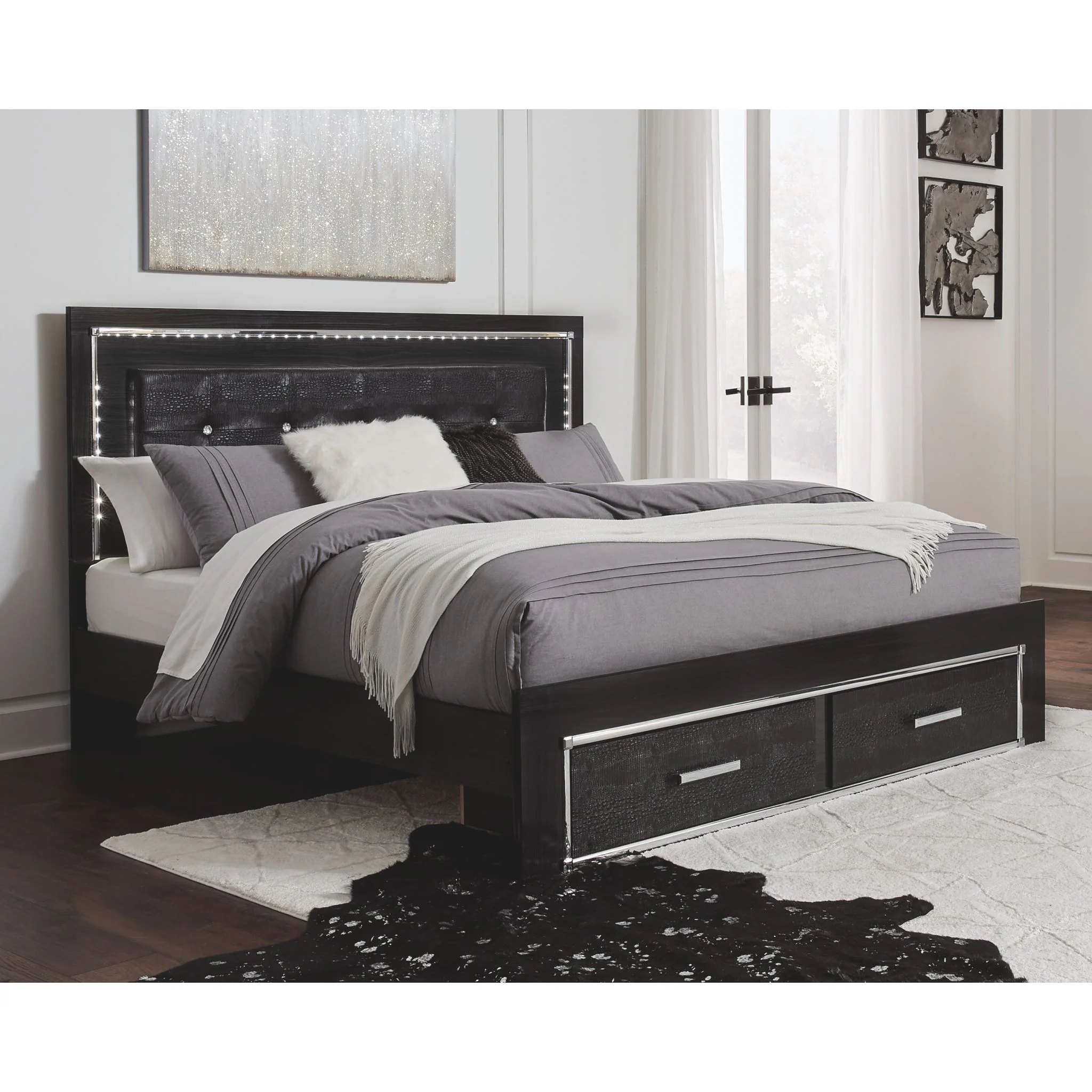 Kaydell Platform Storage Bed - Black - Image 30