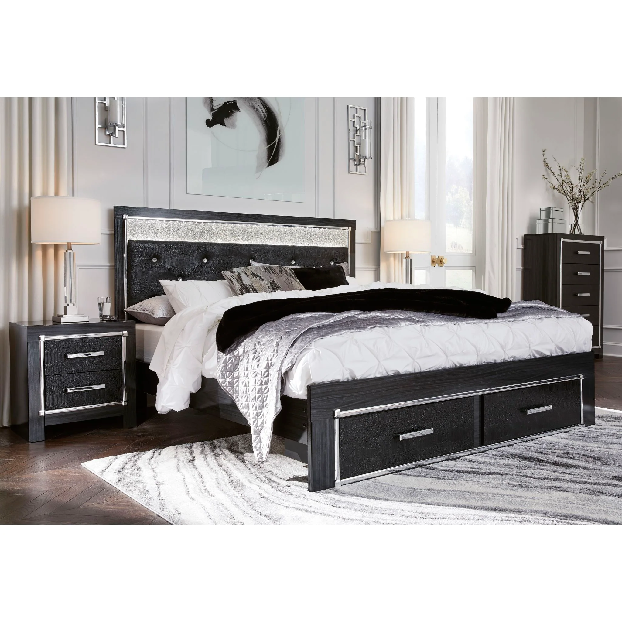 Kaydell Platform Storage Bed - Black - Image 19