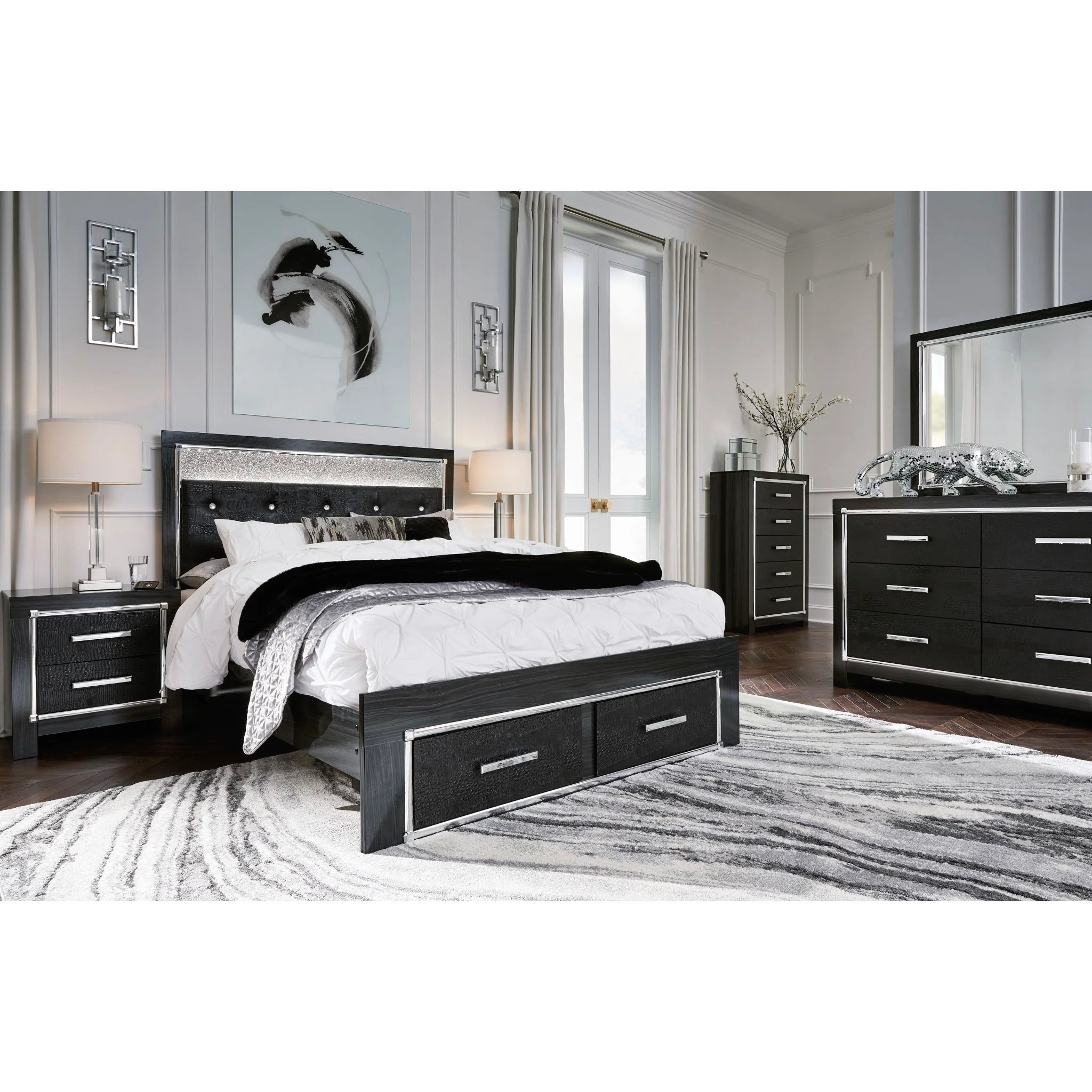 Kaydell Platform Storage Bed - Black - Image 20