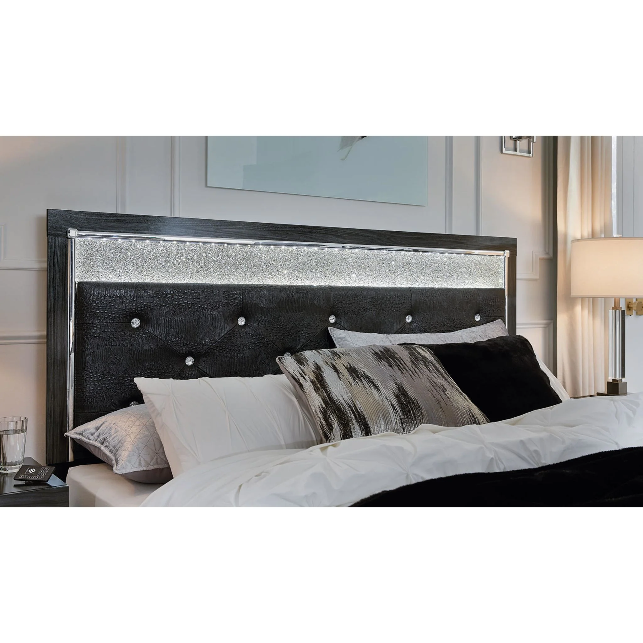 Kaydell Upholstered Headboard - Black - Image 12
