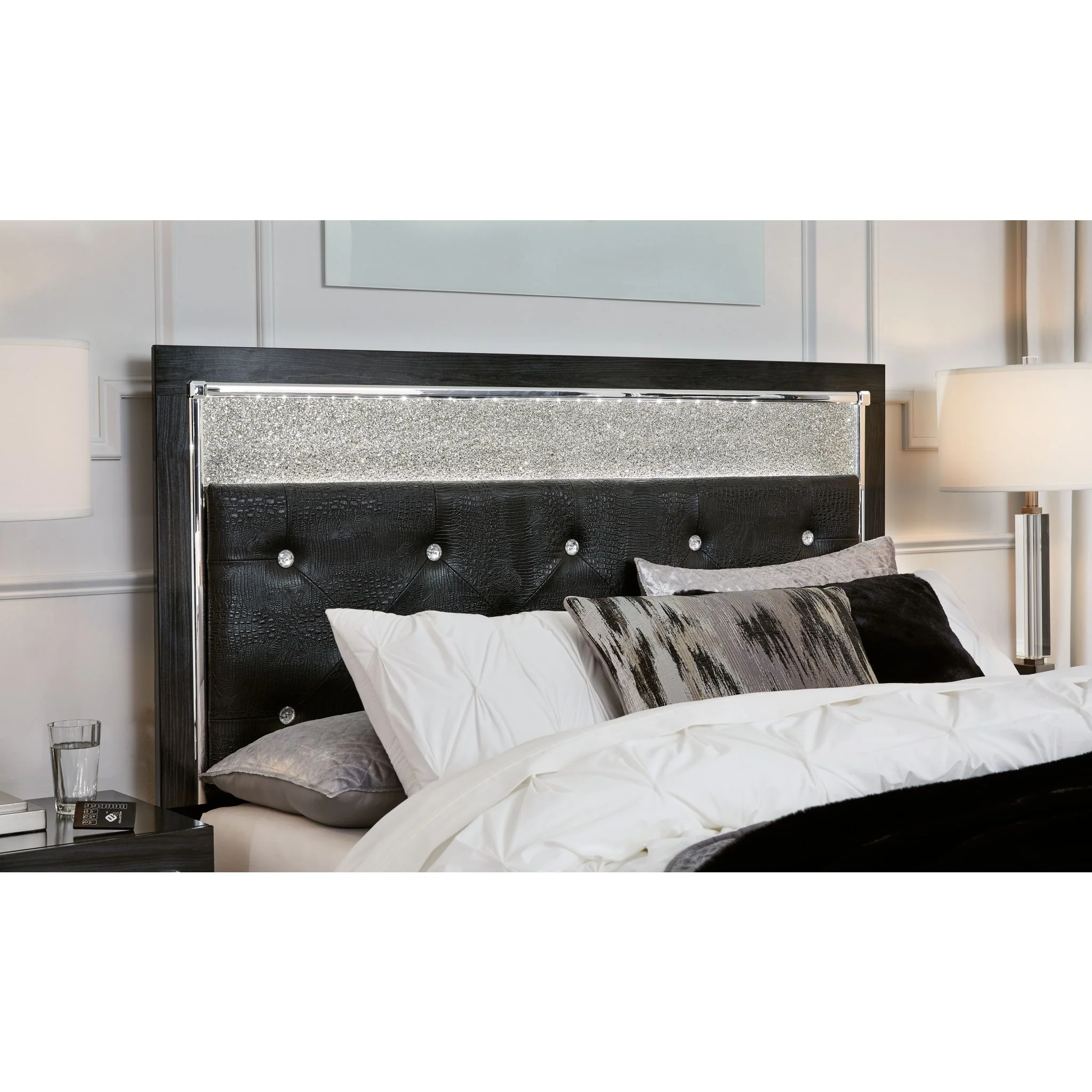 Kaydell Upholstered Headboard - Black - Image 2