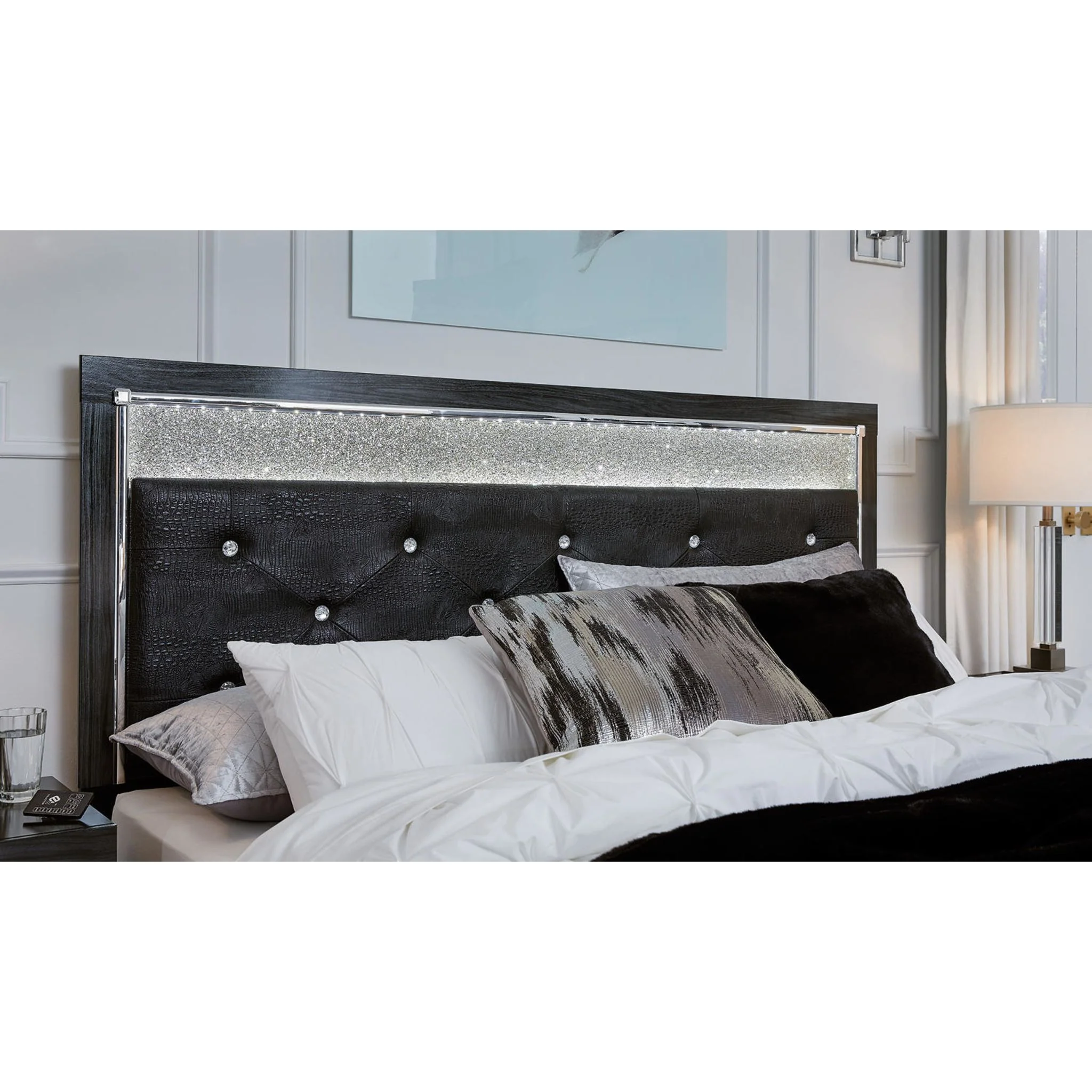 Kaydell Upholstered Headboard - Black - Image 36