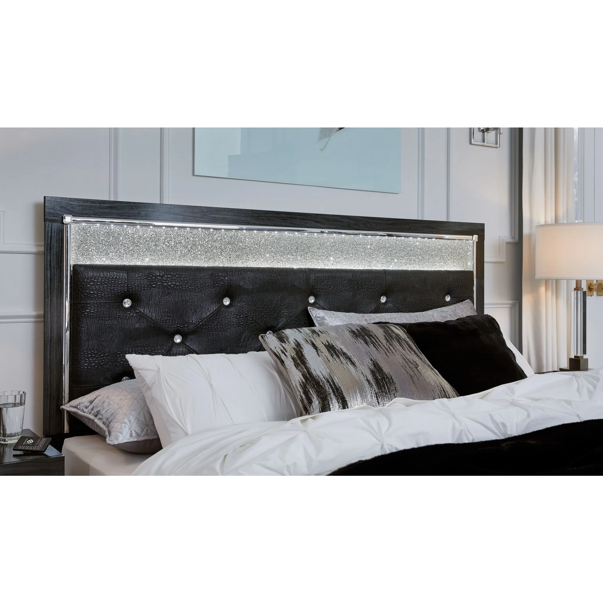 Kaydell Upholstered Headboard - Black - Image 65