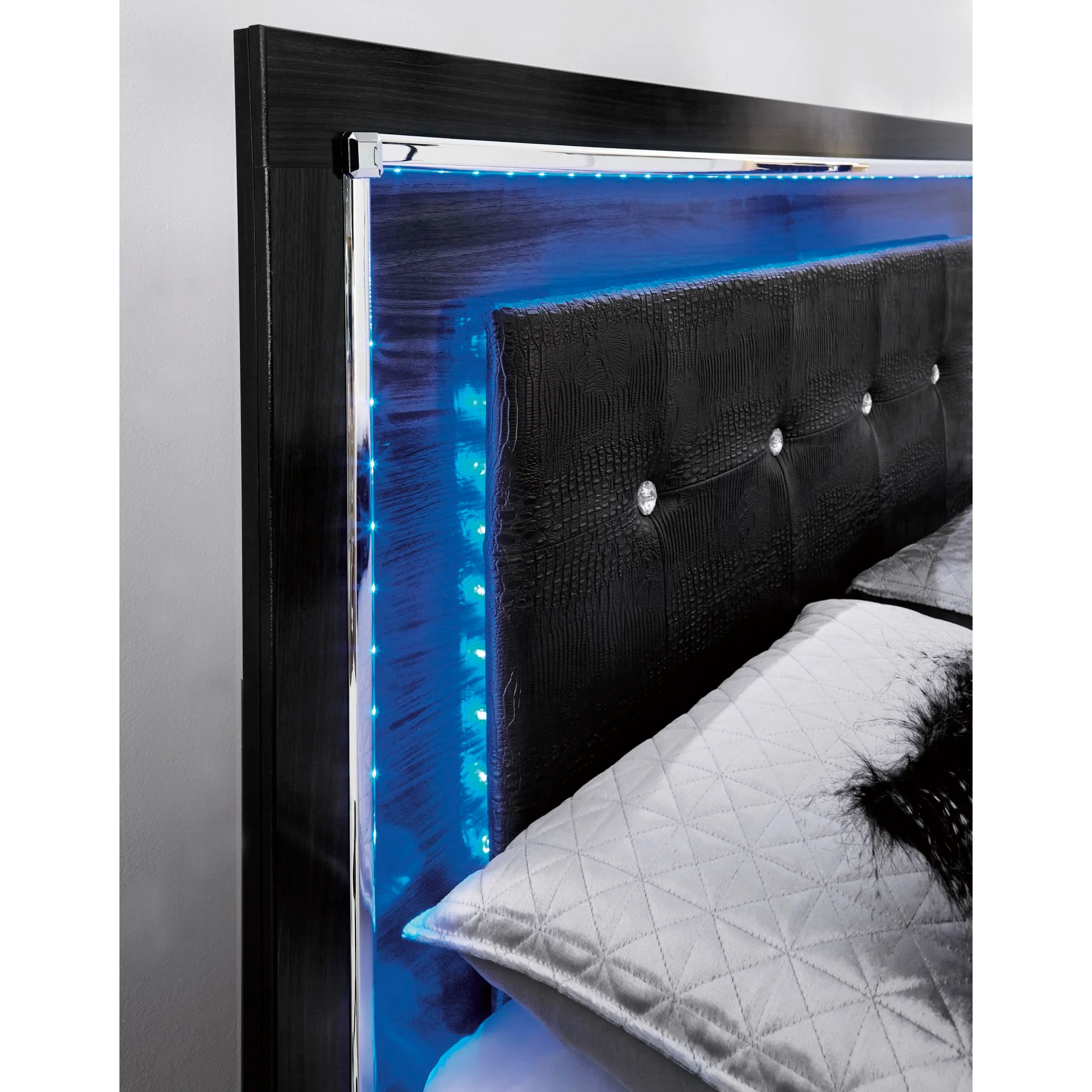 Kaydell Upholstered Headboard - Black - Image 4