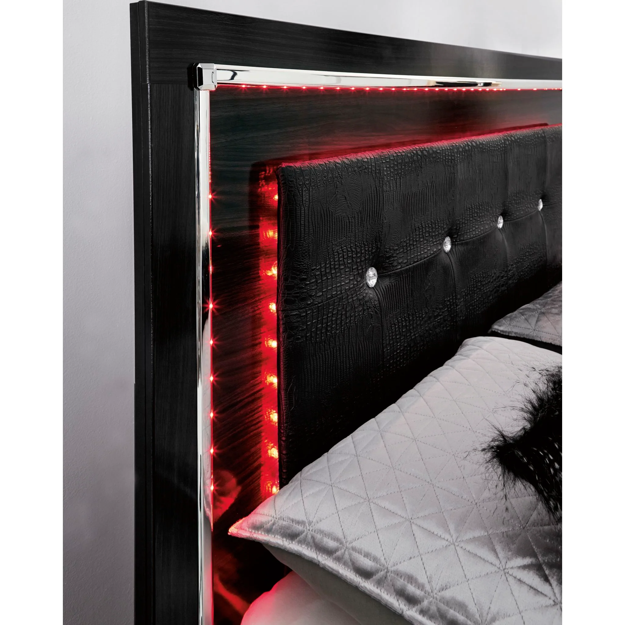 Kaydell Upholstered Headboard - Black - Image 5
