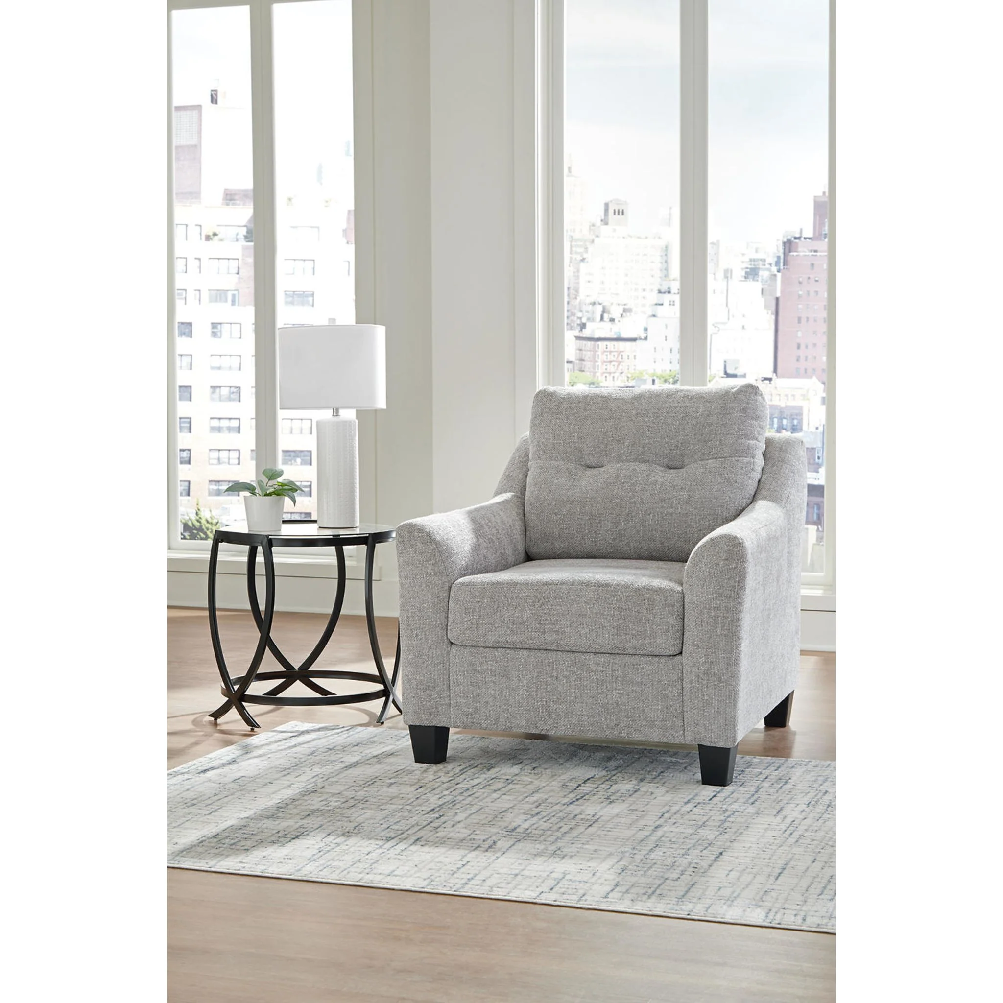 Keenelynn Chair - Nickel - Image 8