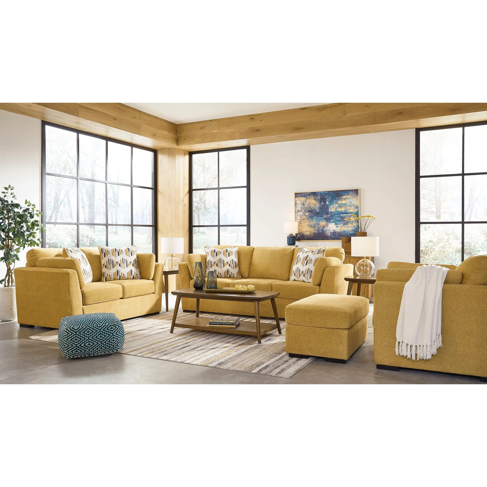 Keerwick Loveseat - Sunflower - Image 6