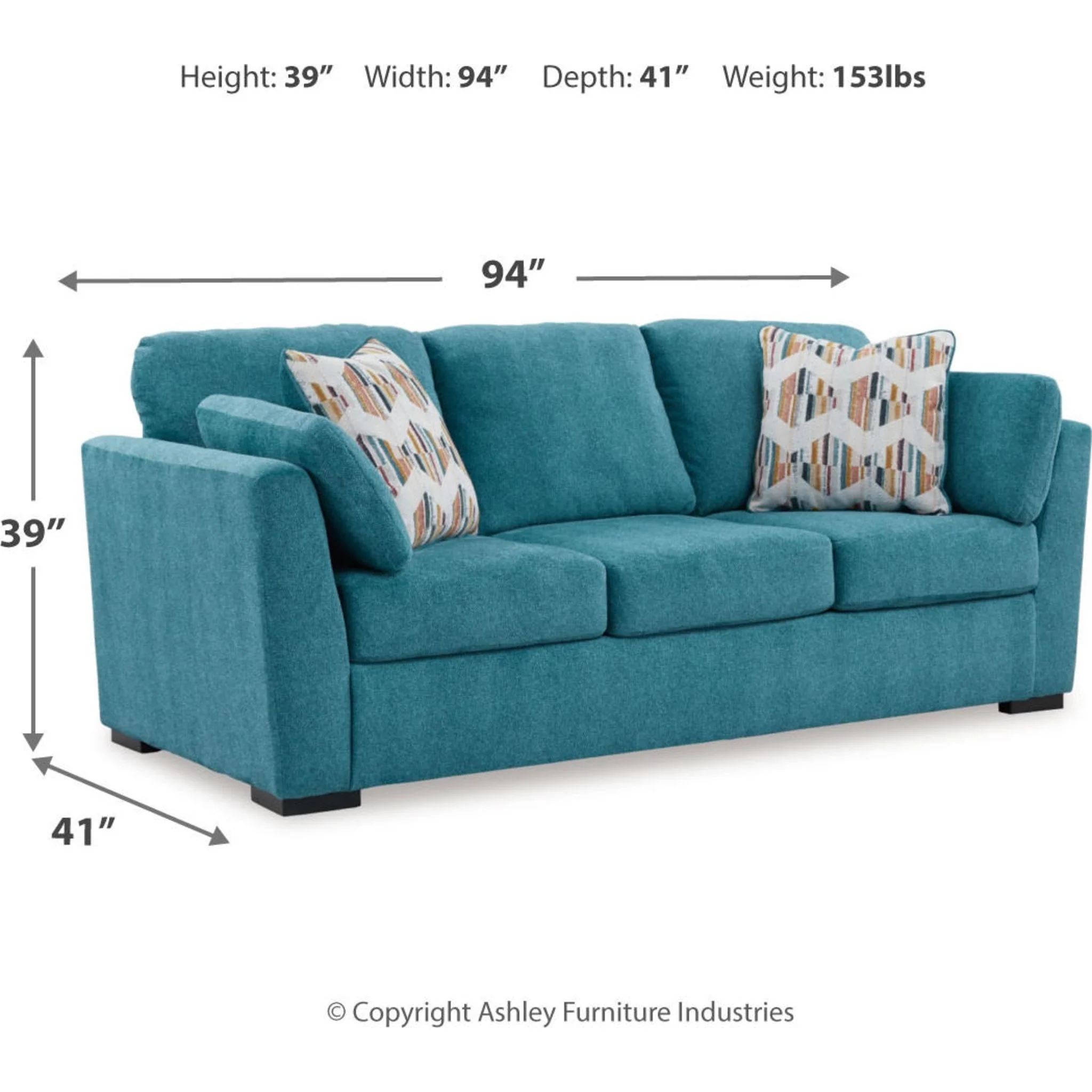 Keerwick Sofa - Teal - Image 5