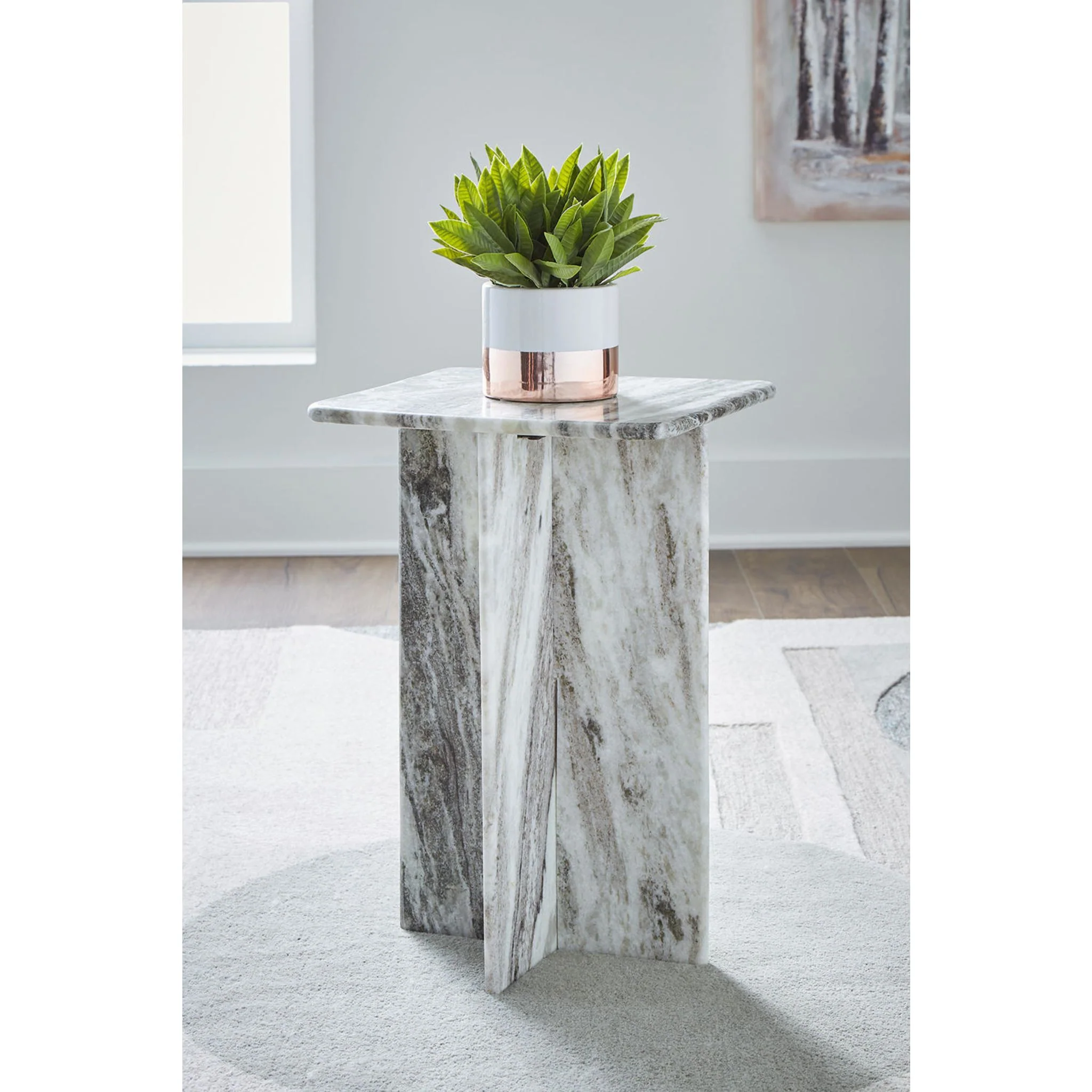Keithwell Accent Table - Gray - Image 7