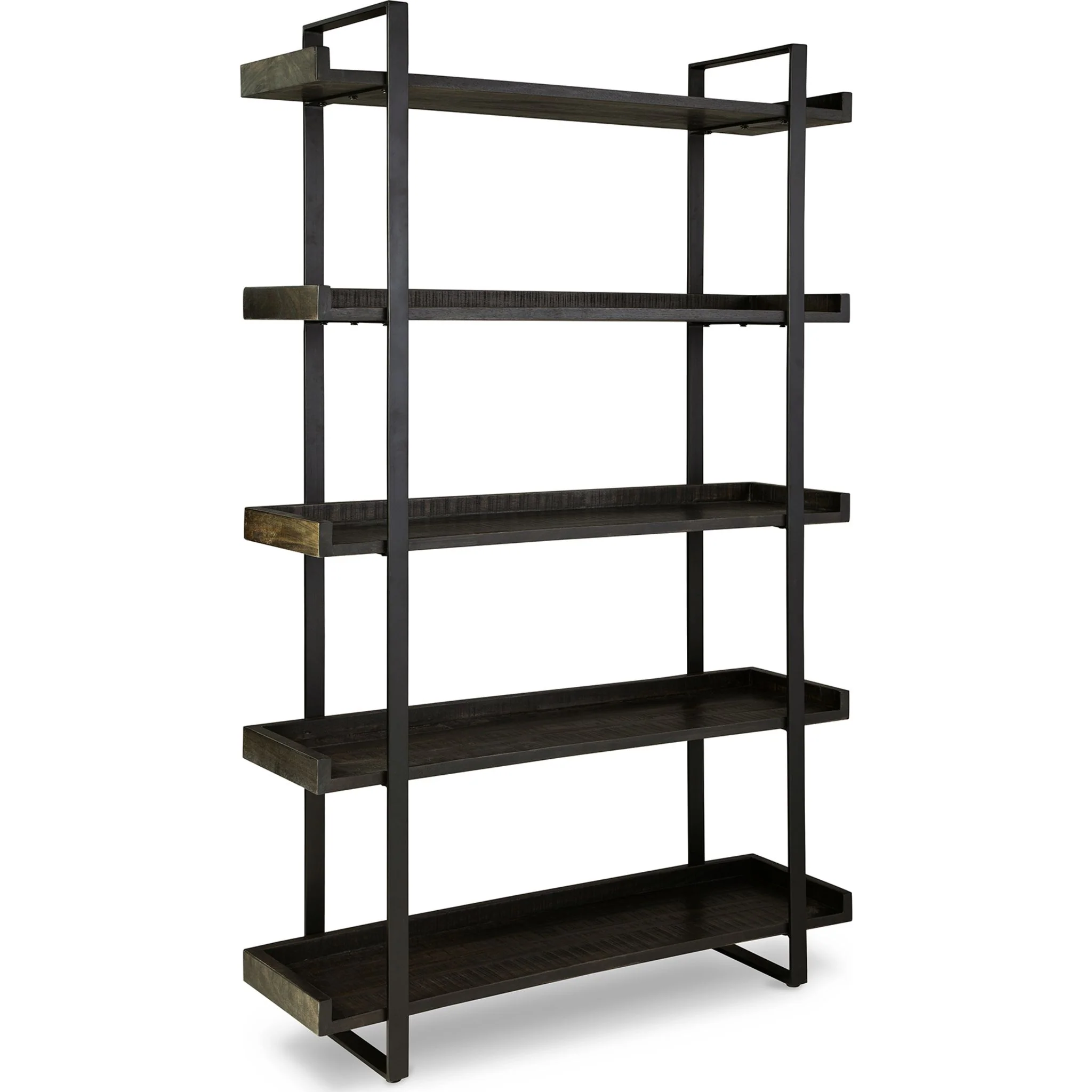 Kevmart Bookcase - Grayish Brown/Black