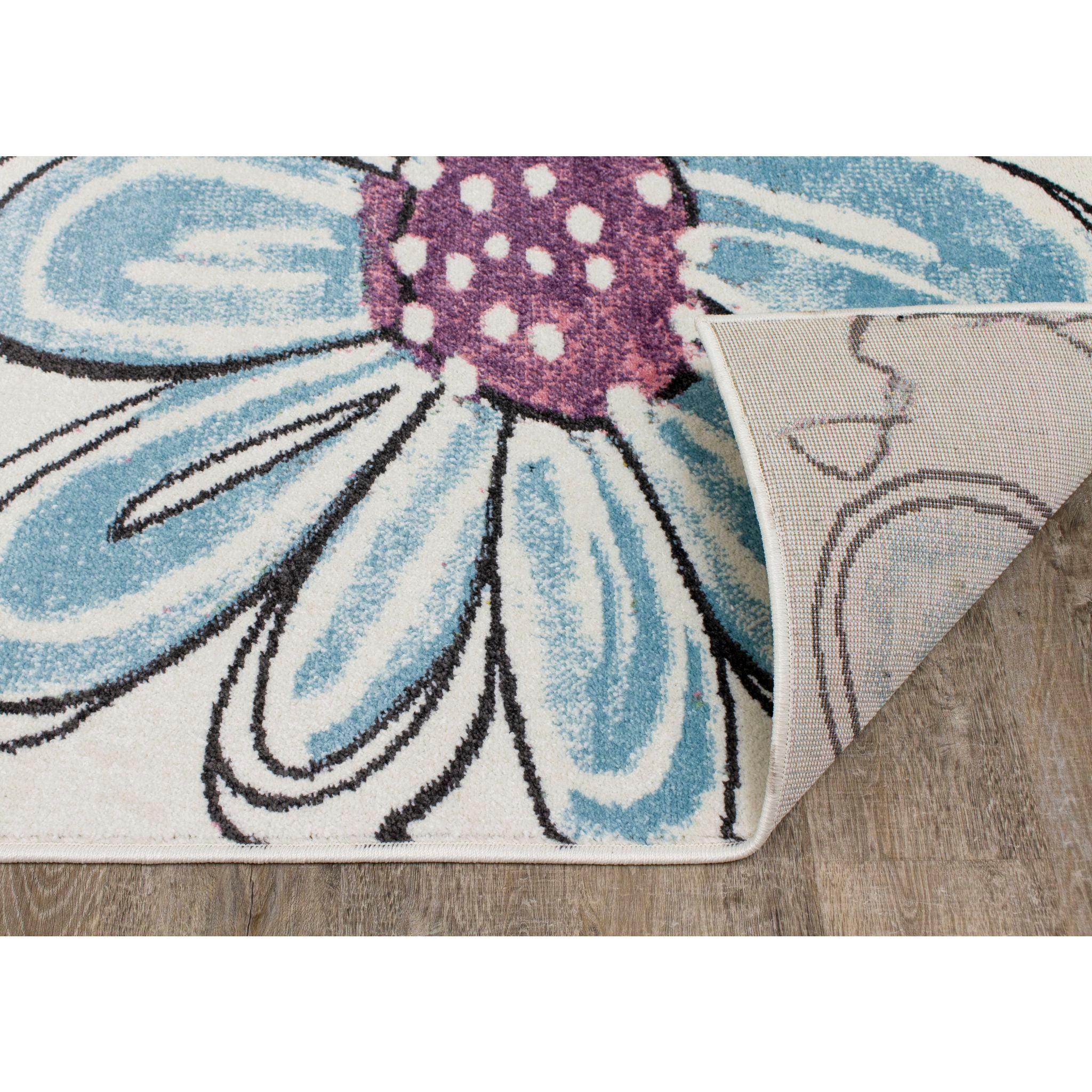 Kids Yellow Flower Area Rug - 5'x8' - Image 2