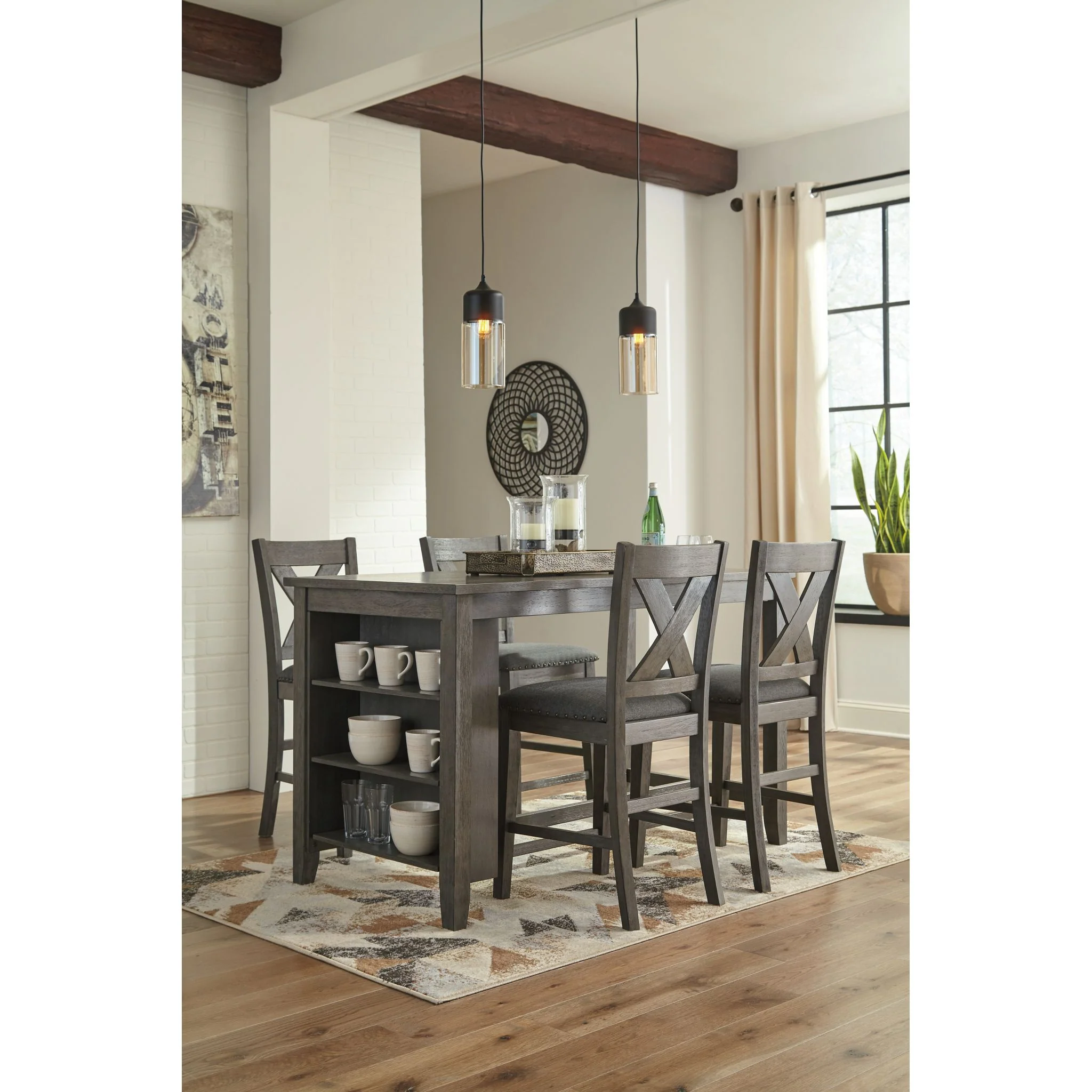 Caitbrook Counter Height Stool - Gray - (D388-124) - Image 8