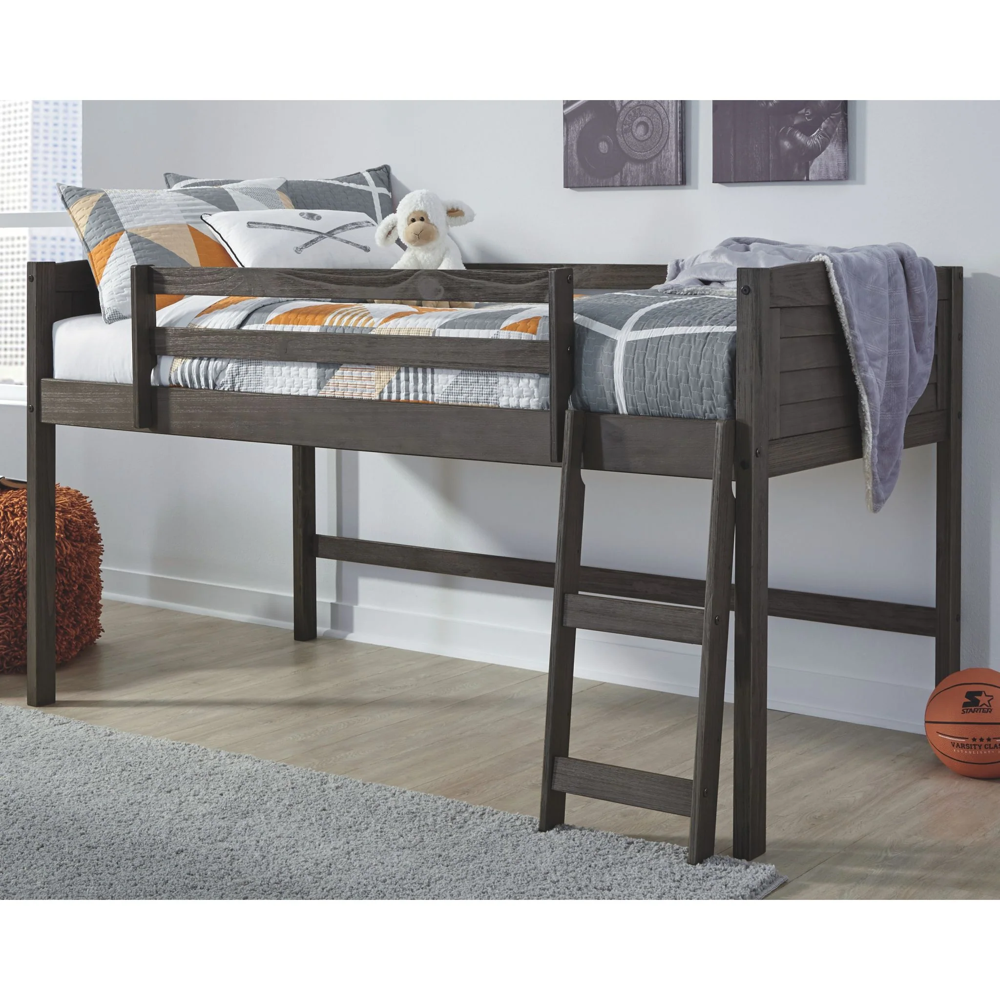 Kingston Bay Twin Bed Frame - Gray - Image 2
