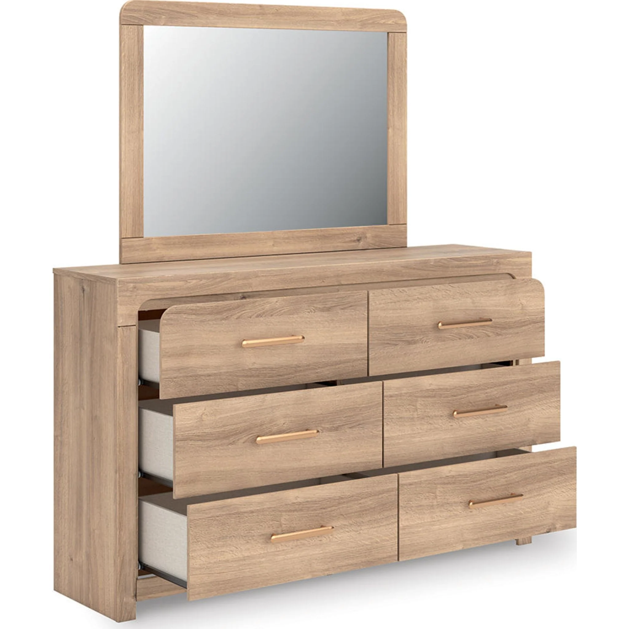 Kinlanni 6 Piece King Panel Bedroom - Tan - Image 3