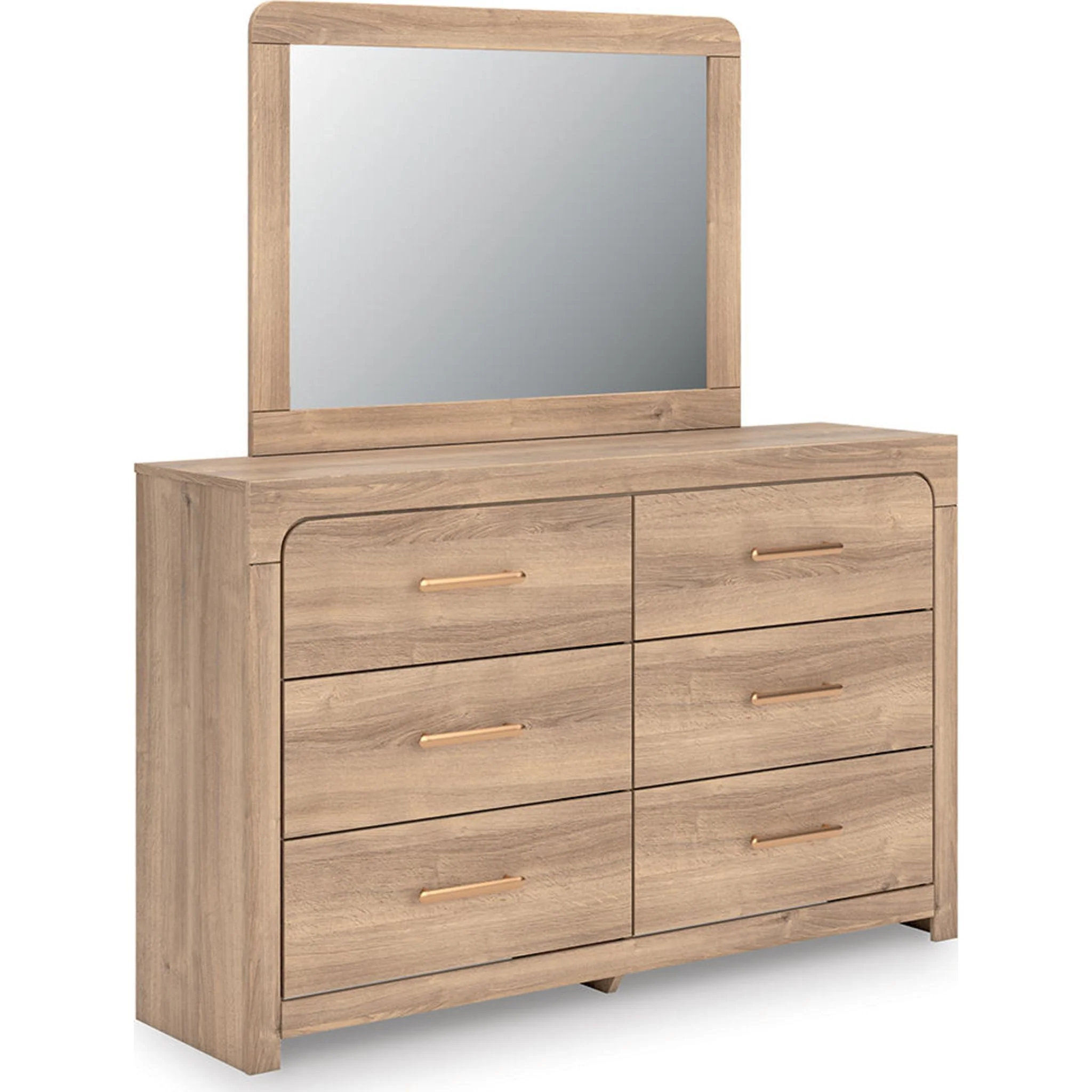 Kinlanni 6 Piece King Panel Bedroom - Tan - Image 4