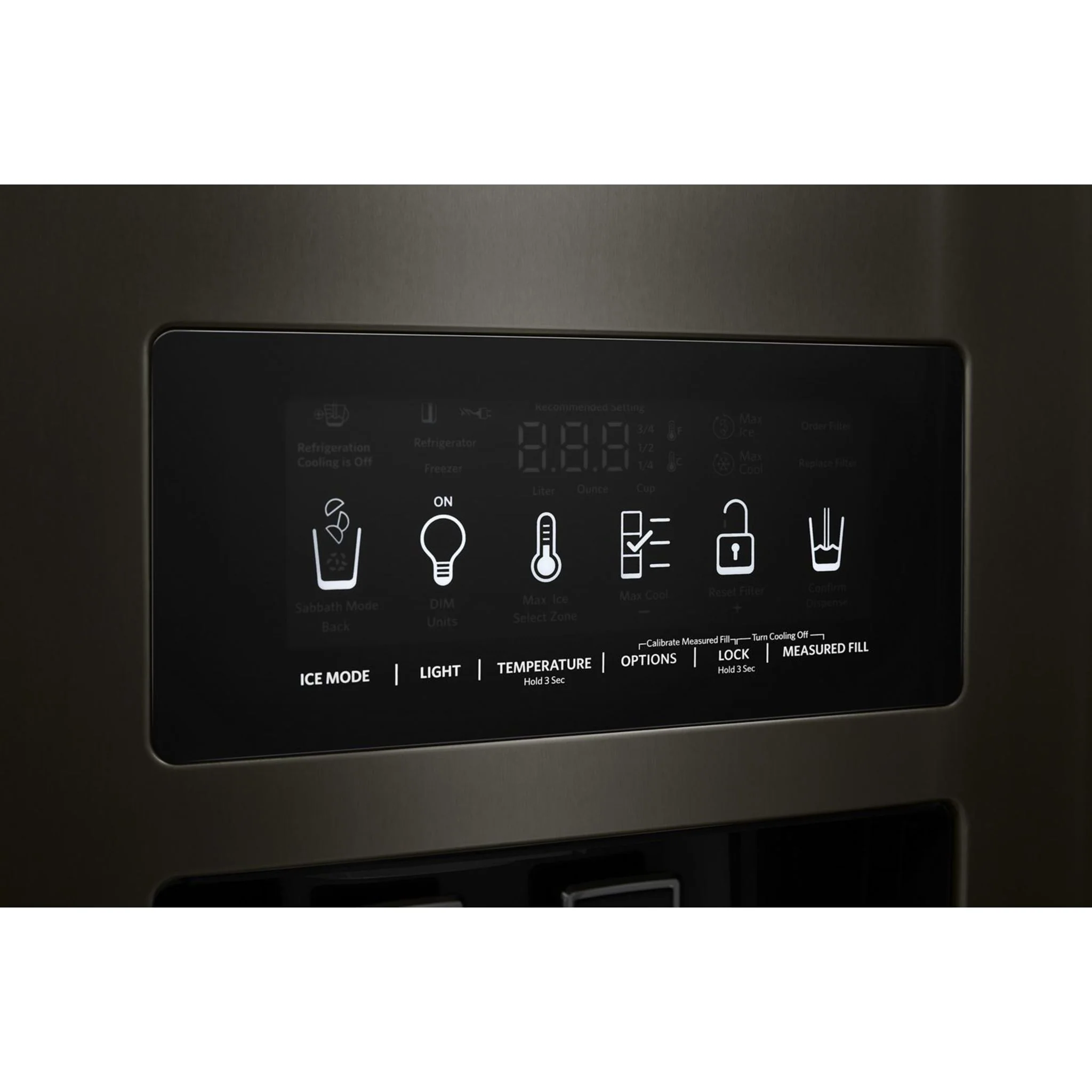 KitchenAid 19.9 cu.. ft. Counter-Depth Side-by-Side Refrigerator with Exterior Ice and Water - Black Stainless (KRSC700HBS) - Image 32