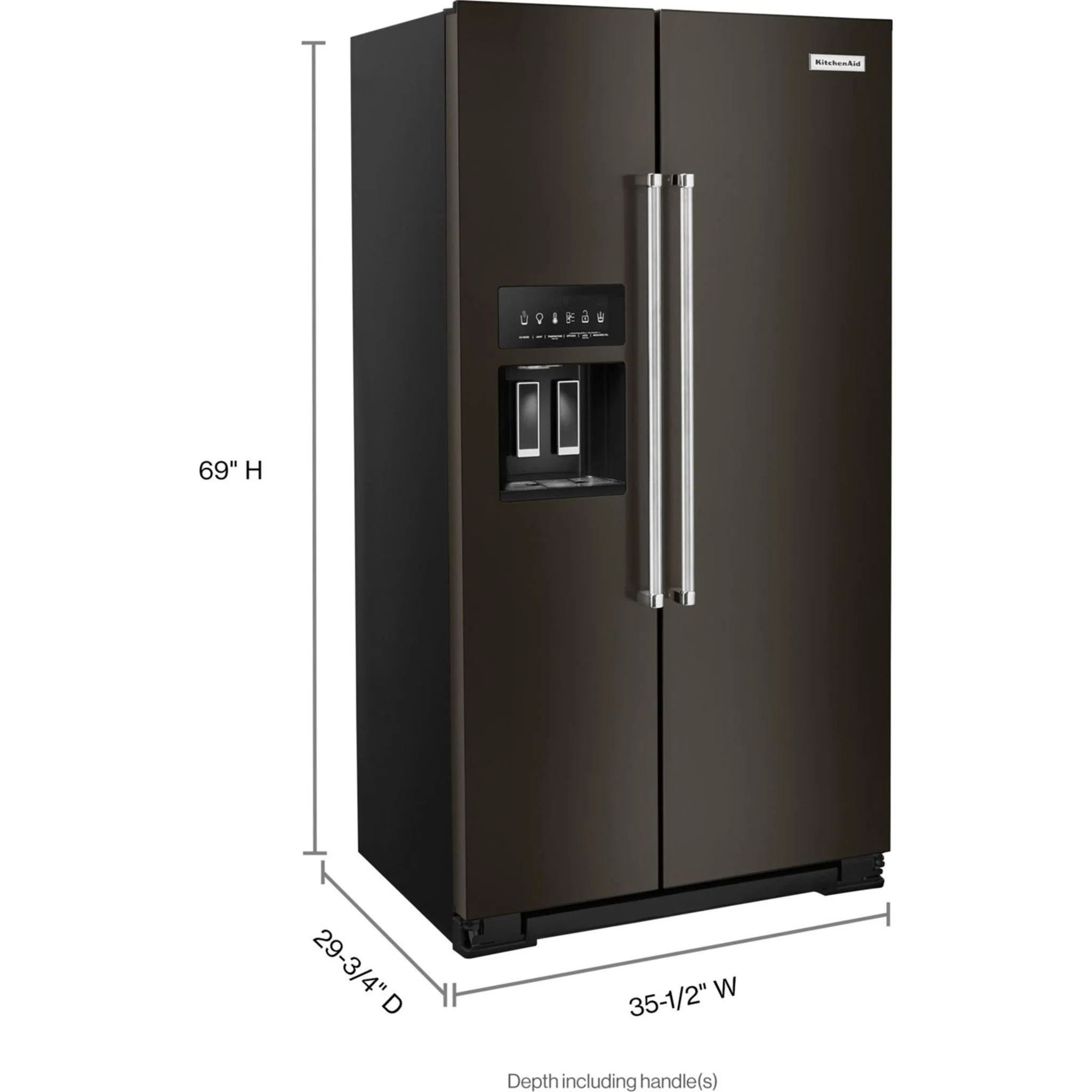 KitchenAid 19.9 cu.. ft. Counter-Depth Side-by-Side Refrigerator with Exterior Ice and Water - Black Stainless (KRSC700HBS) - Image 41