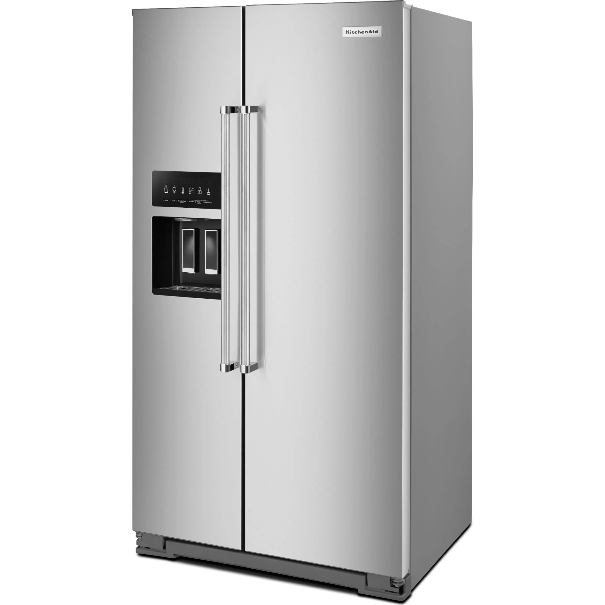 KitchenAid 19.9 cu.. ft. Counter-Depth Side-by-Side Refrigerator with Exterior Ice and Water and PrintShield finish - Stainless Steel (KRSC700HPS) - Image 2