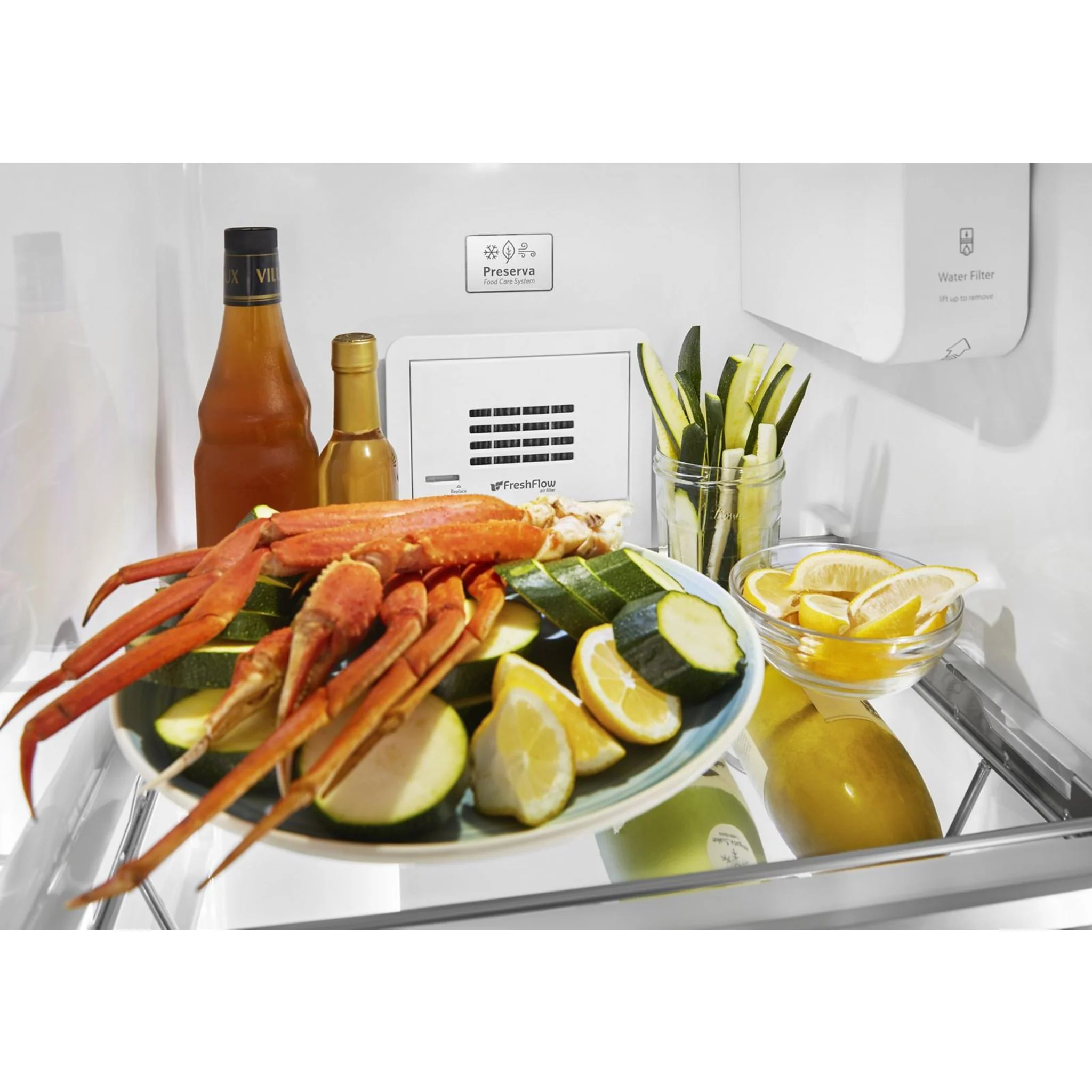 KitchenAid 19.9 cu.. ft. Counter-Depth Side-by-Side Refrigerator with Exterior Ice and Water and PrintShield finish - Stainless Steel (KRSC700HPS) - Image 24