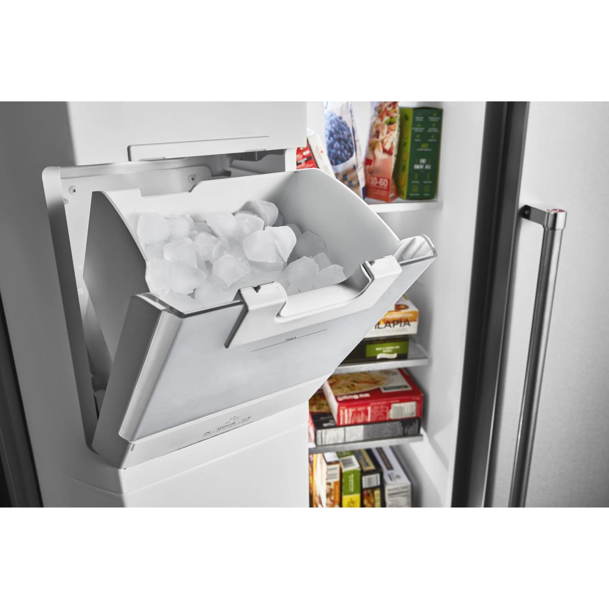 KitchenAid 19.9 cu.. ft. Counter-Depth Side-by-Side Refrigerator with Exterior Ice and Water and PrintShield finish - Stainless Steel (KRSC700HPS) - Image 31