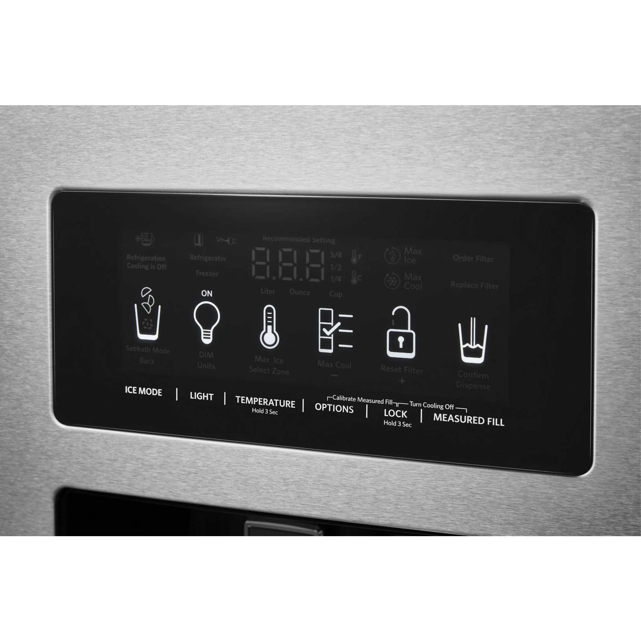 KitchenAid 19.9 cu.. ft. Counter-Depth Side-by-Side Refrigerator with Exterior Ice and Water and PrintShield finish - Stainless Steel (KRSC700HPS) - Image 34