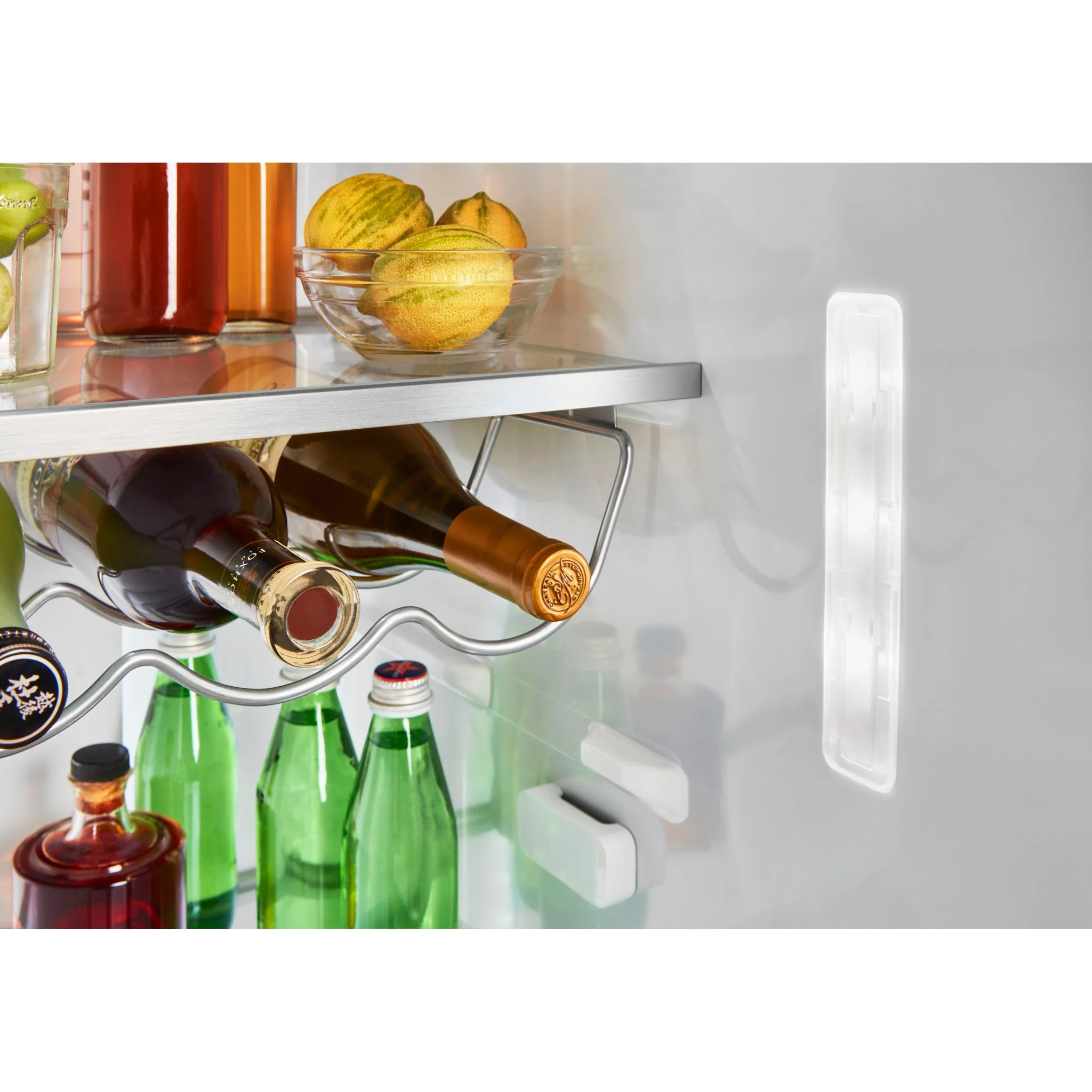KitchenAid 19.9 cu.. ft. Counter-Depth Side-by-Side Refrigerator with Exterior Ice and Water and PrintShield finish - Stainless Steel (KRSC700HPS) - Image 7