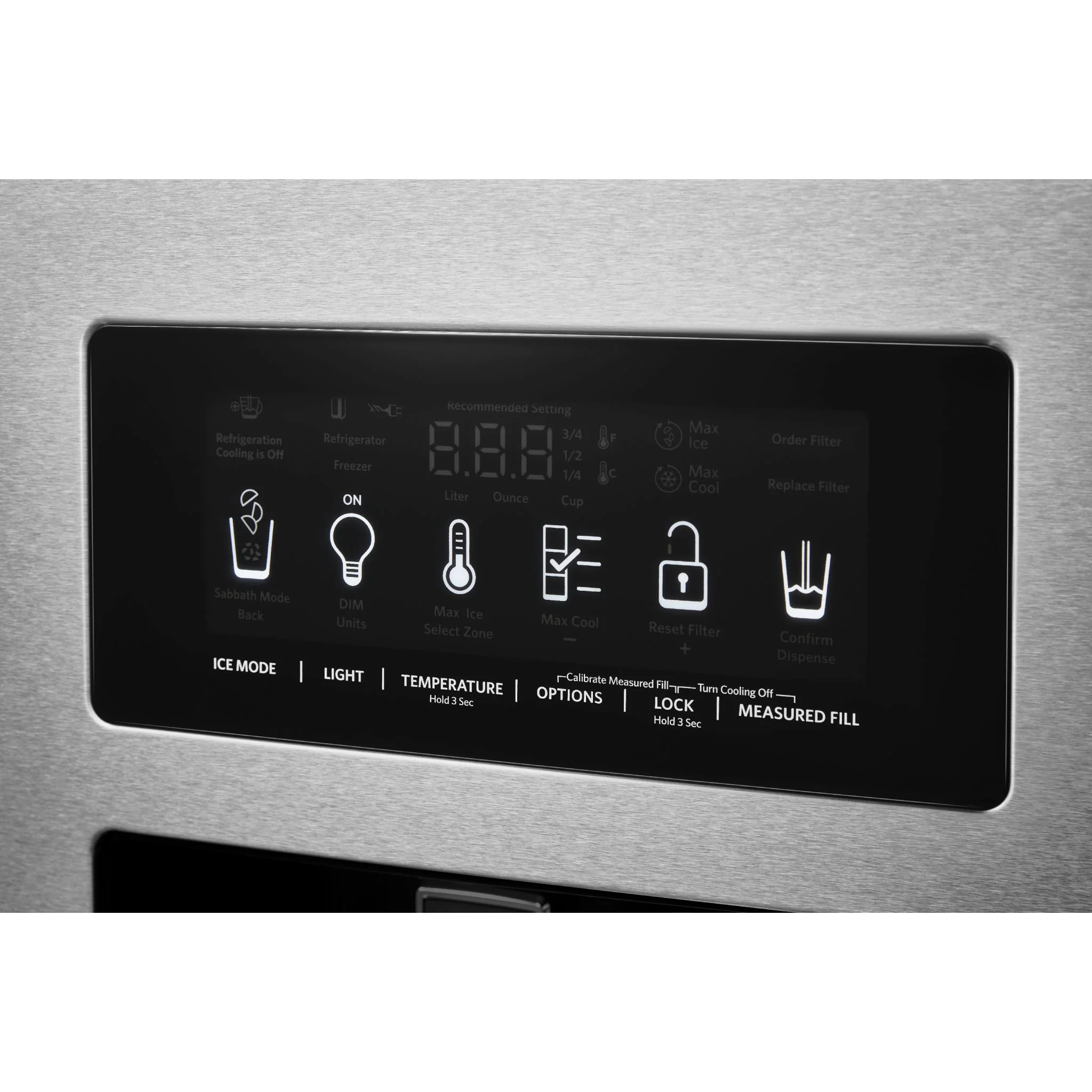 KitchenAid 19.9 cu.. ft. Counter-Depth Side-by-Side Refrigerator with Exterior Ice and Water and PrintShield finish - Stainless Steel (KRSC700HPS) - Image 9