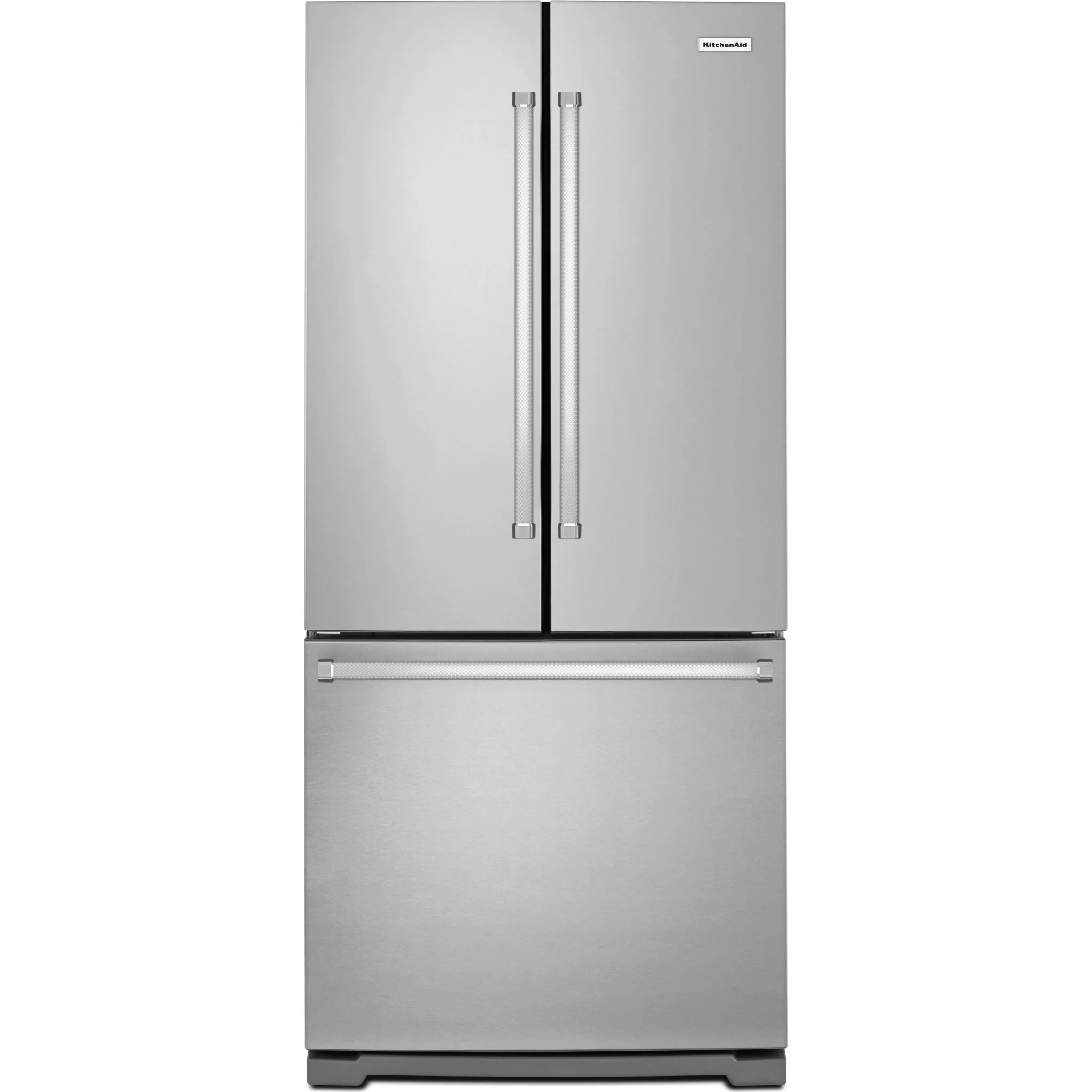 KitchenAid 20 cu.ft. 30" Width Standard Depth French Door Refrigerator with Interior Dispense - Stainless Steel (KRFF300ESS)