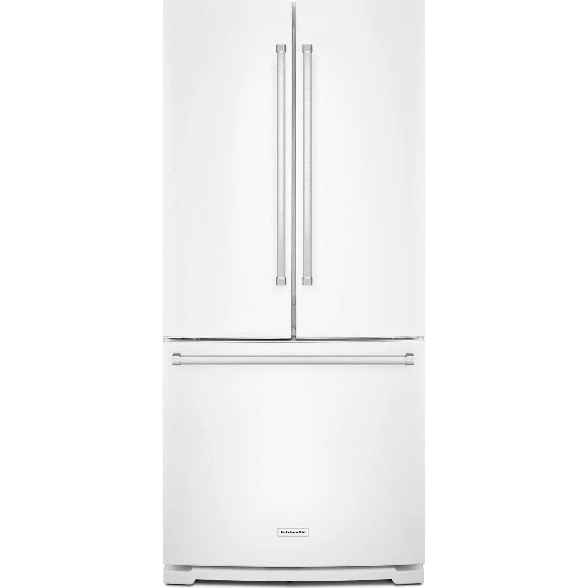 KitchenAid 20 cu.ft. 30" Width Standard Depth French Door Refrigerator with Interior Dispense - White (KRFF300EWH) - Image 2