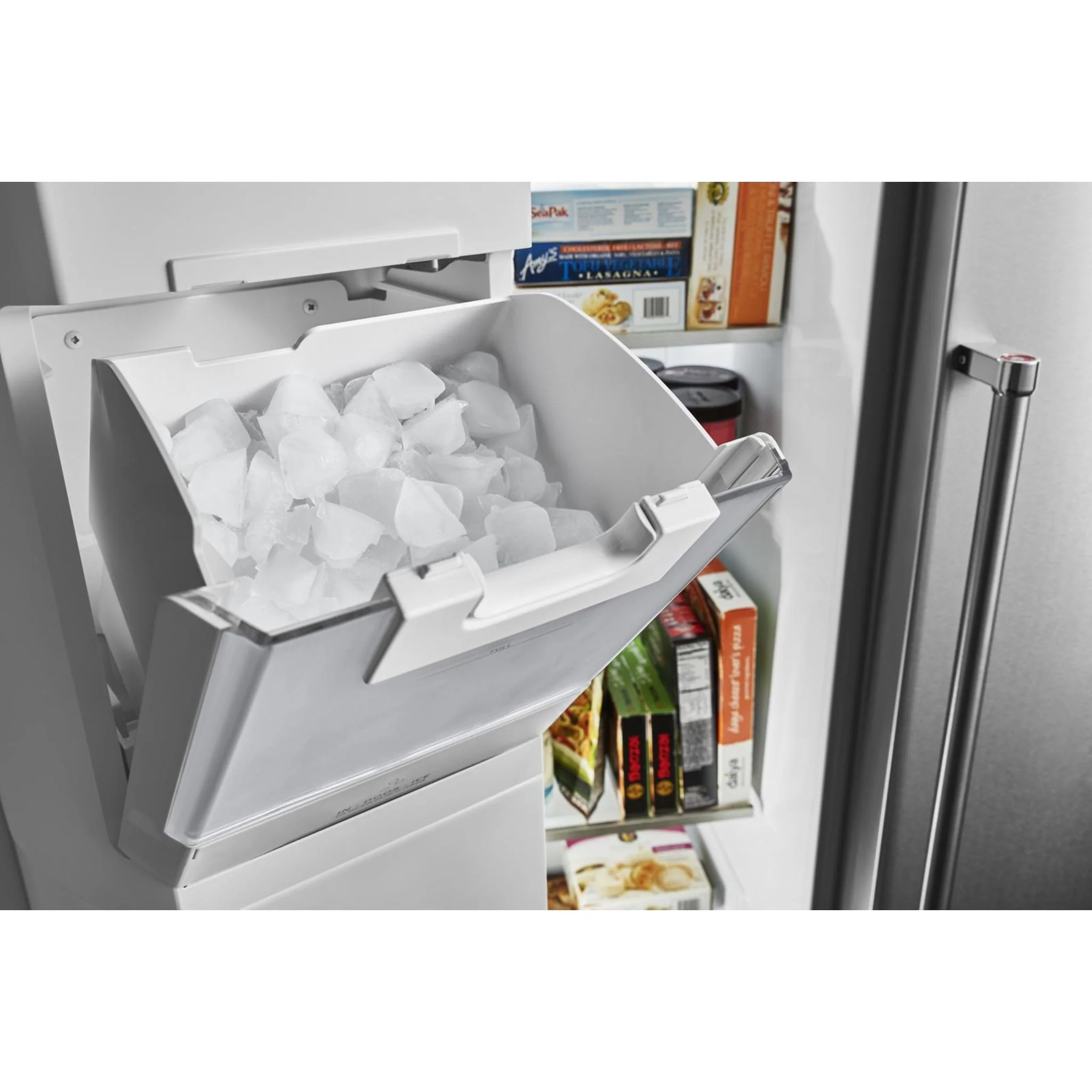 KitchenAid 22.6 cu.. ft. Counter-Depth Side-by-Side Refrigerator with Exterior Ice and Water - Black Stainless (KRSC703HBS) - Image 28