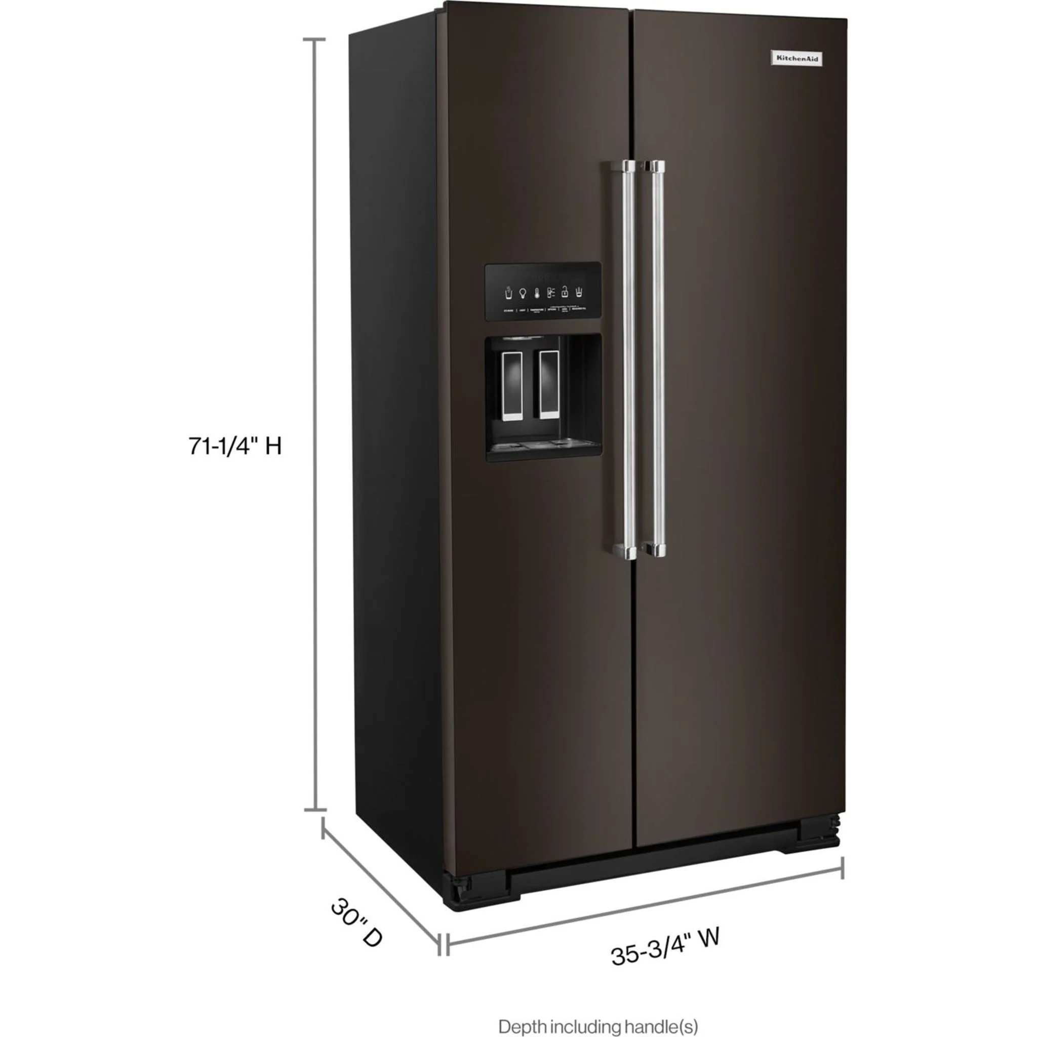 KitchenAid 22.6 cu.. ft. Counter-Depth Side-by-Side Refrigerator with Exterior Ice and Water - Black Stainless (KRSC703HBS) - Image 49