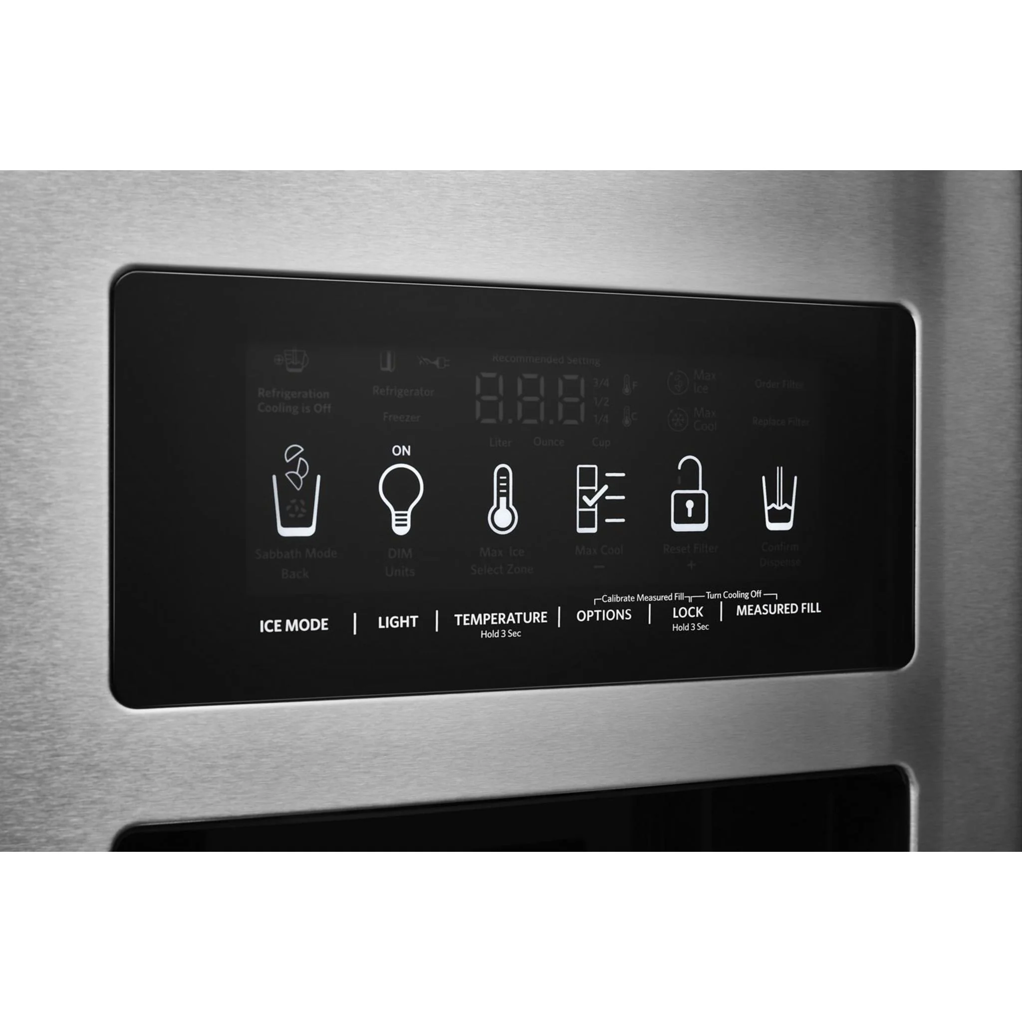 KitchenAid 22.6 cu.. ft. Counter-Depth Side-by-Side Refrigerator with Exterior Ice and Water and PrintShield finish -Stainless Steel (KRSC703HPS) - Image 43