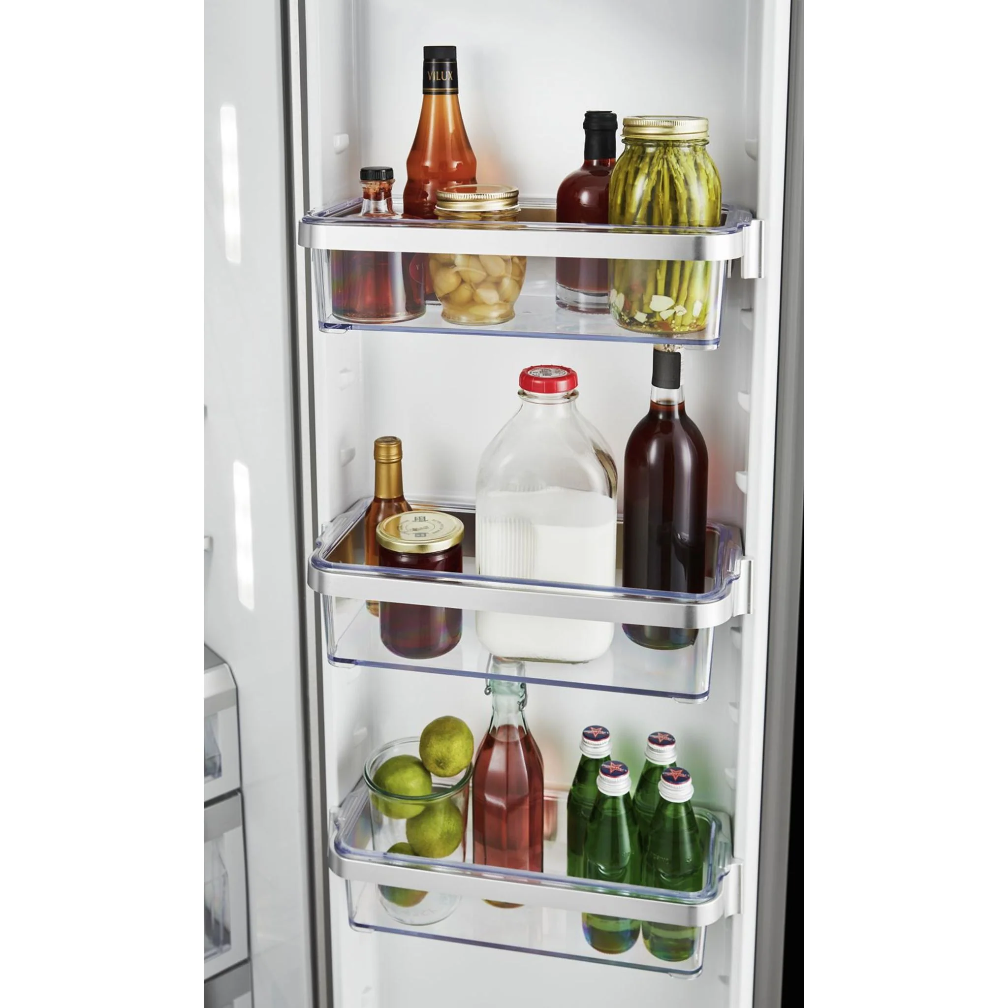 KitchenAid  24.8 cu.. ft. Side-by-Side Refrigerator with Exterior Ice and Water and PrintShield Finish - Black Stainless (KRSF705HBS) - Image 33