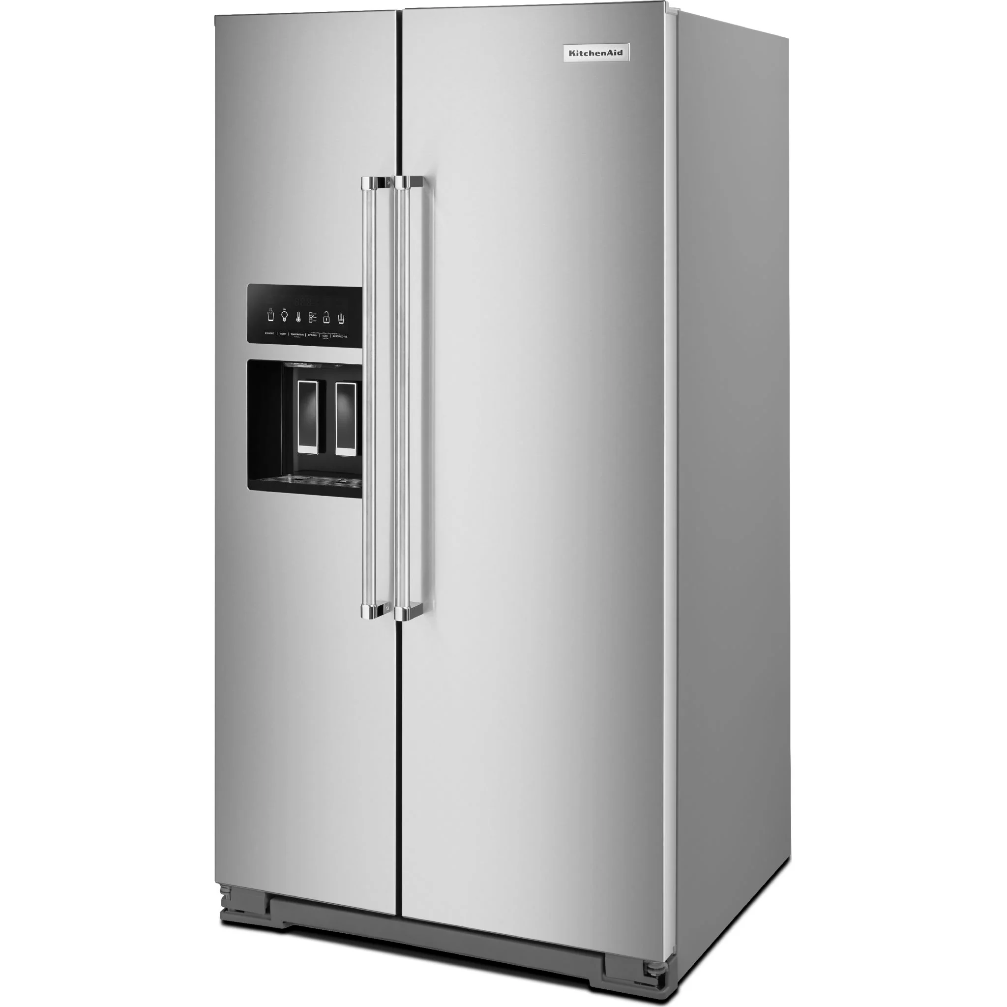 KitchenAid 24.8 cu.. ft. Side-by-Side Refrigerator with Exterior Ice and Water and PrintShield finish - Stainless Steel (KRSF705HPS) - Image 2