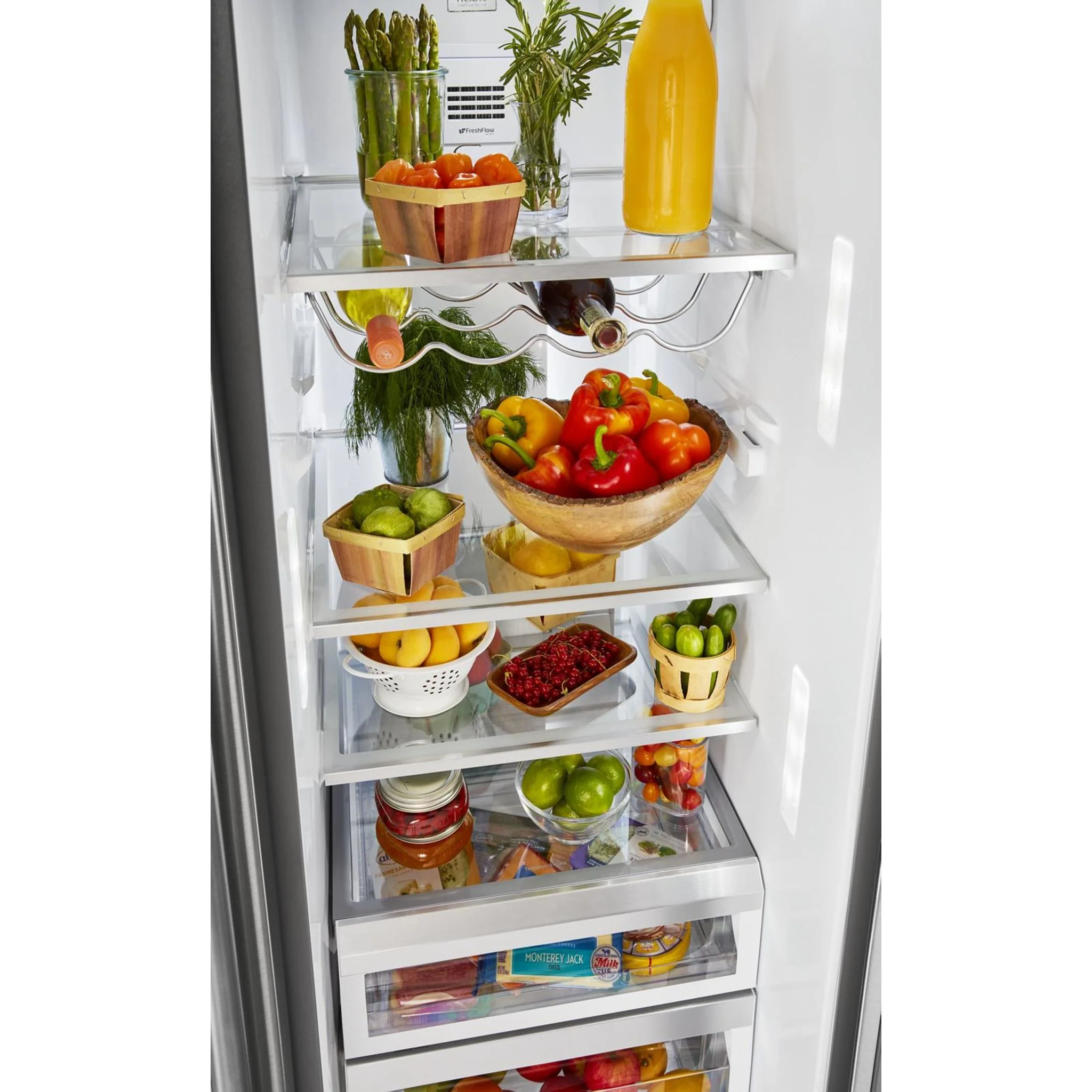 KitchenAid 24.8 cu.. ft. Side-by-Side Refrigerator with Exterior Ice and Water and PrintShield finish - Stainless Steel (KRSF705HPS) - Image 31